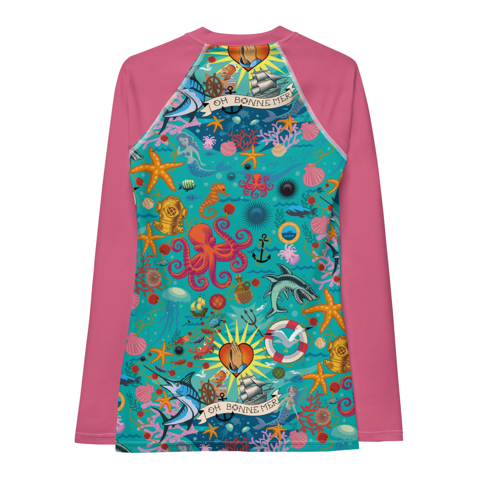 Haut de compression femme Oh Bonne Mer Calypso Blue/Pink