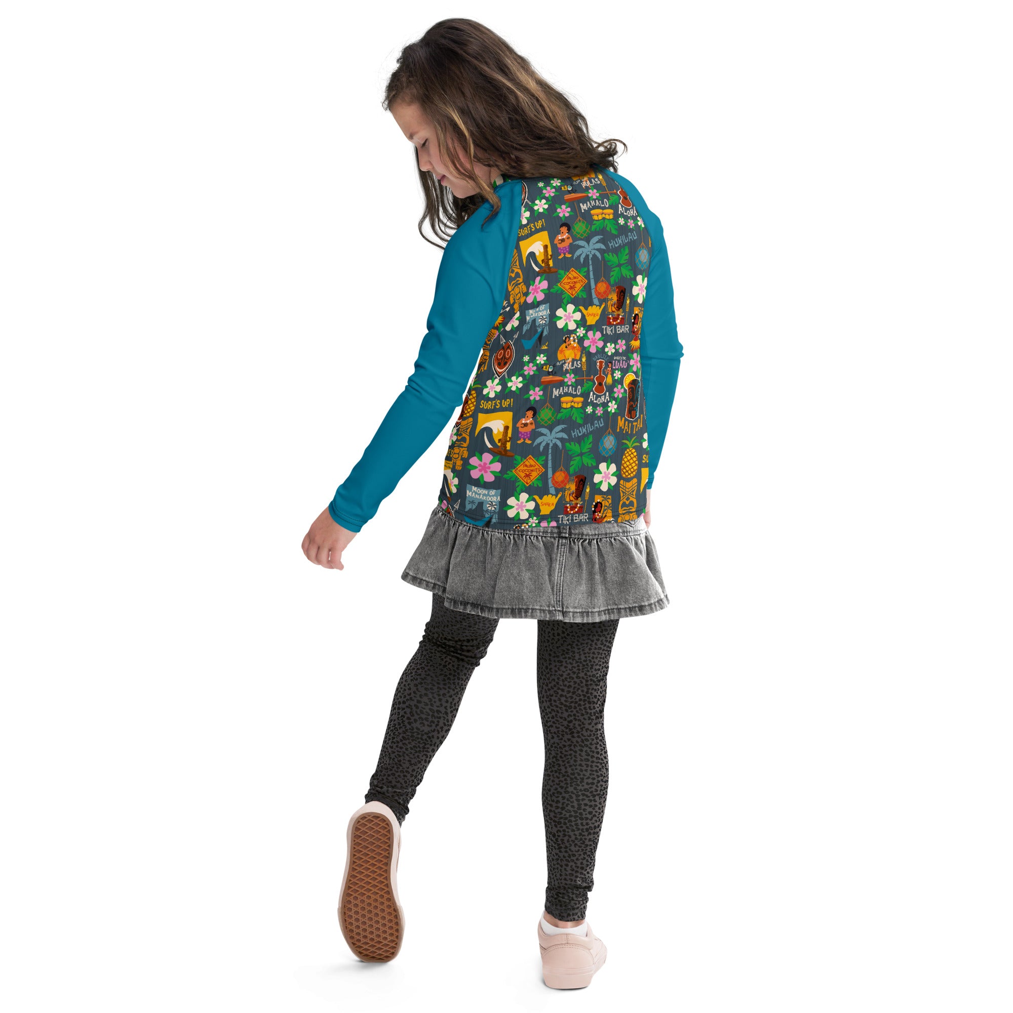 T-shirt de compression pour ado Tiki Surf Blue