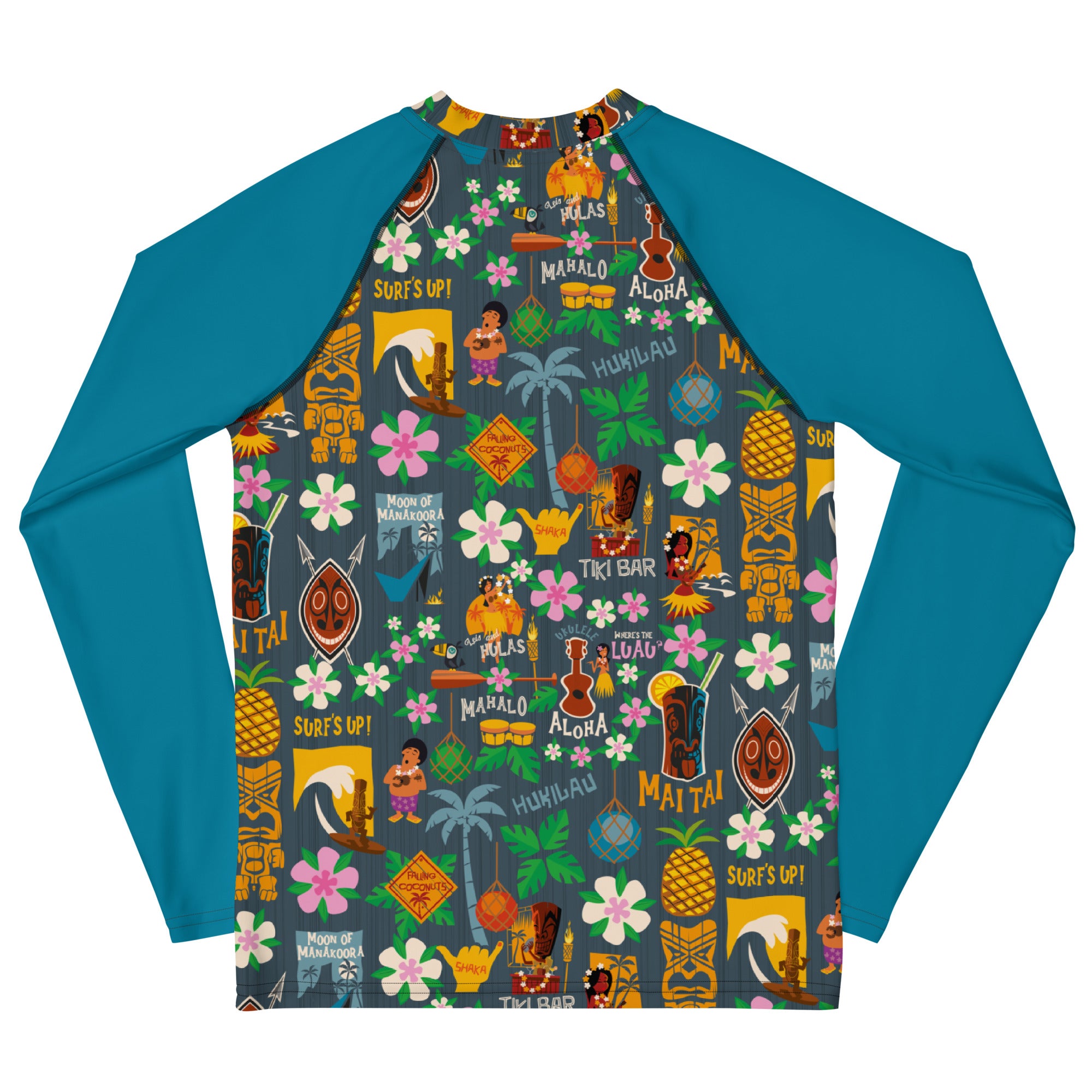 T-shirt de compression pour ado Tiki Surf Blue