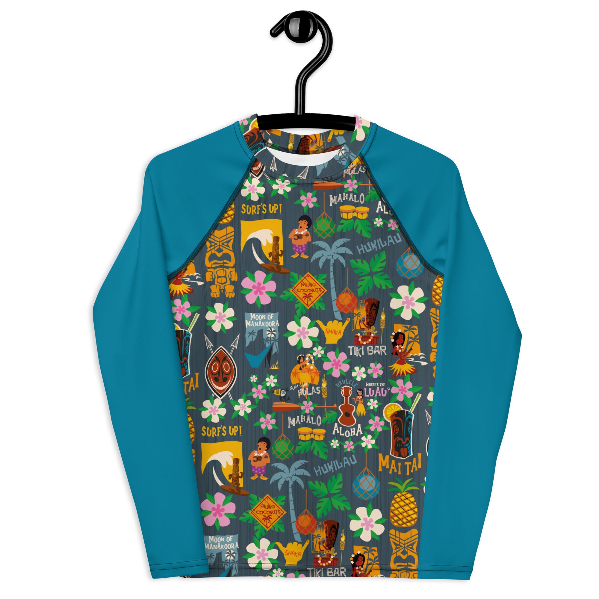 T-shirt de compression pour ado Tiki Surf Blue