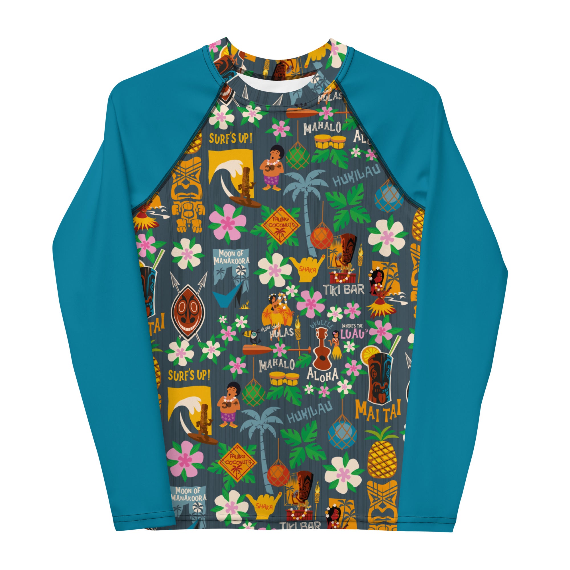 T-shirt de compression pour ado Tiki Surf Blue