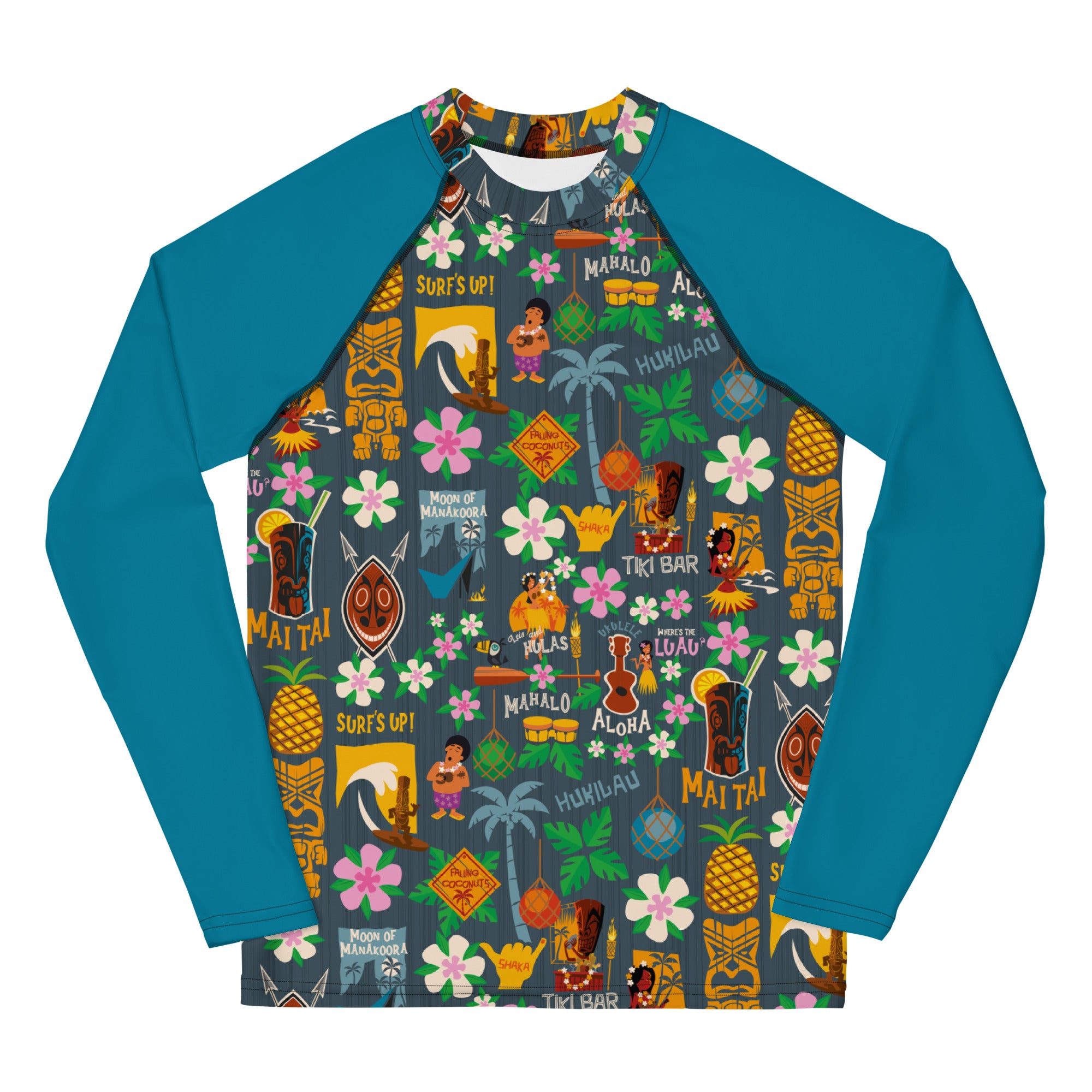 T-shirt de compression pour ado Tiki Surf Blue