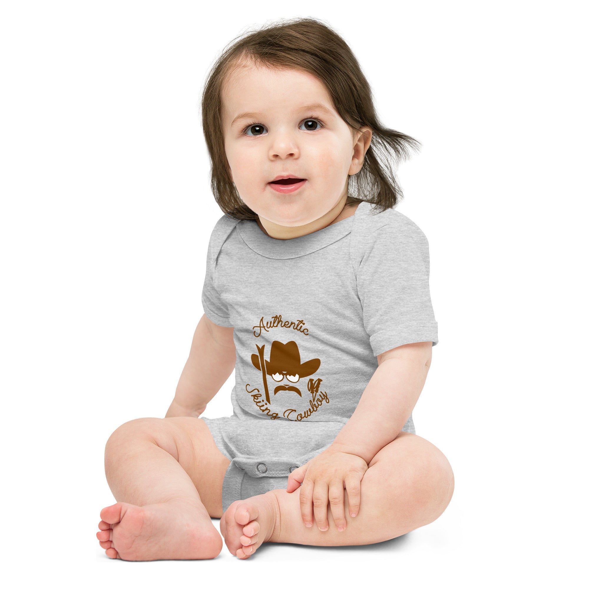 Body à manches courtes bébé Authentic Skiing Cowboy