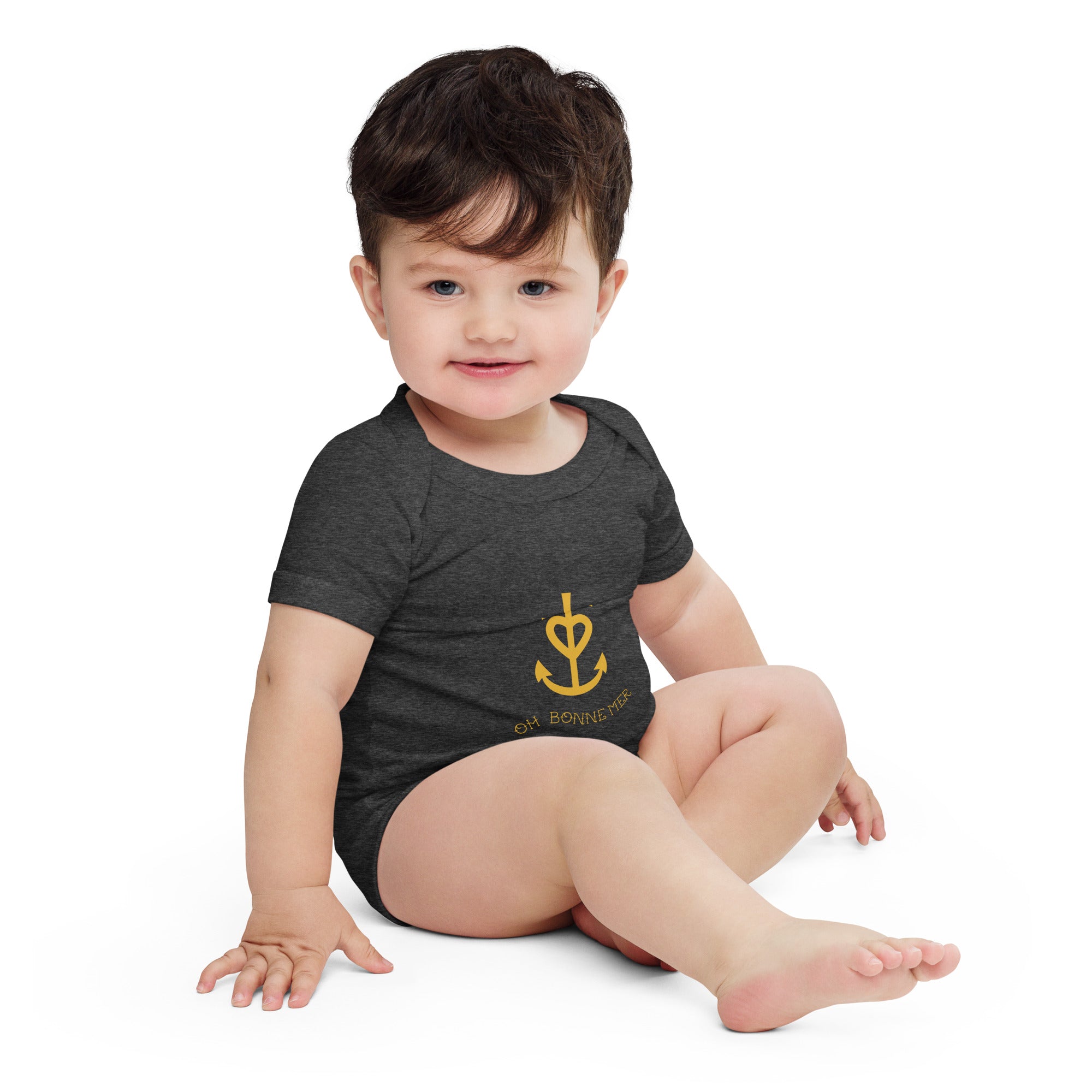 Baby short sleeve one piece Croix de Camargue Gold