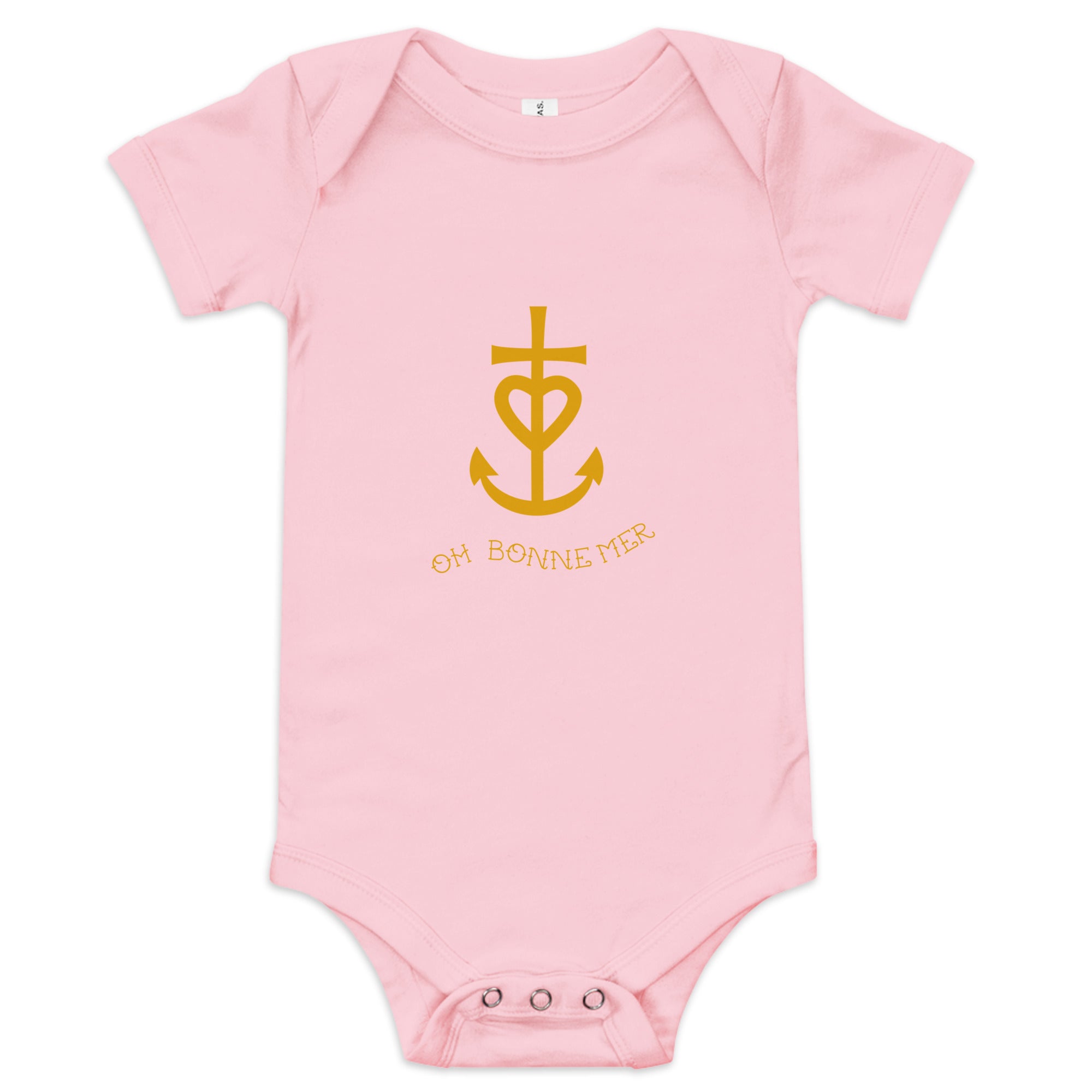 Baby short sleeve one piece Croix de Camargue Gold