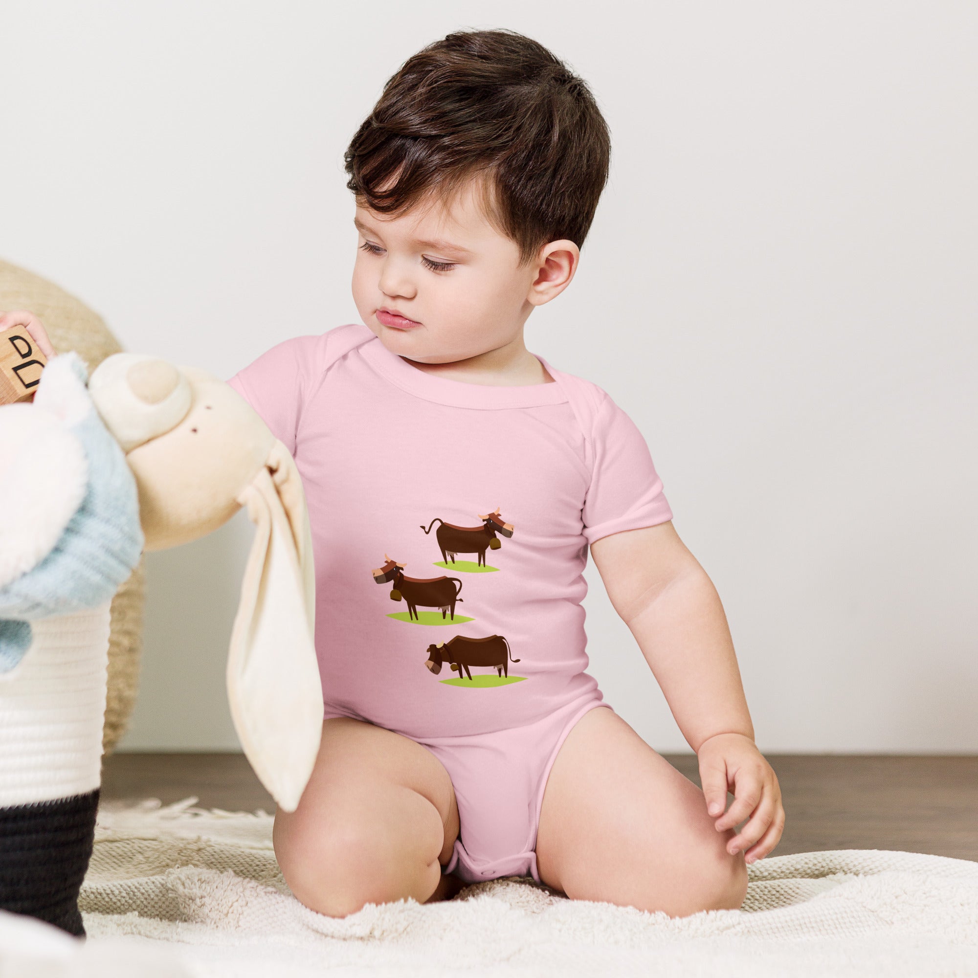 Body à manches courtes bébé The Three Cows
