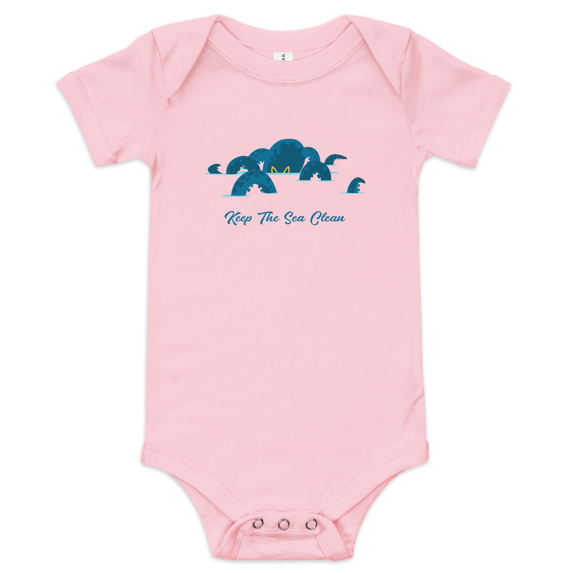 Body à manches courtes bébé Octopus Blue