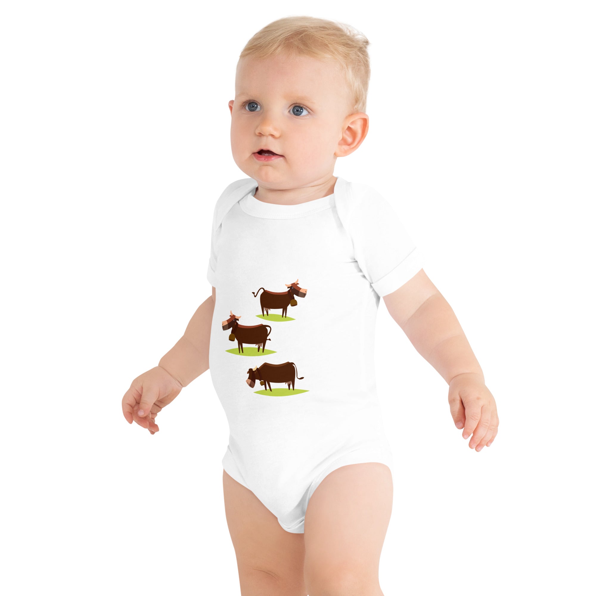 Body à manches courtes bébé The Three Cows