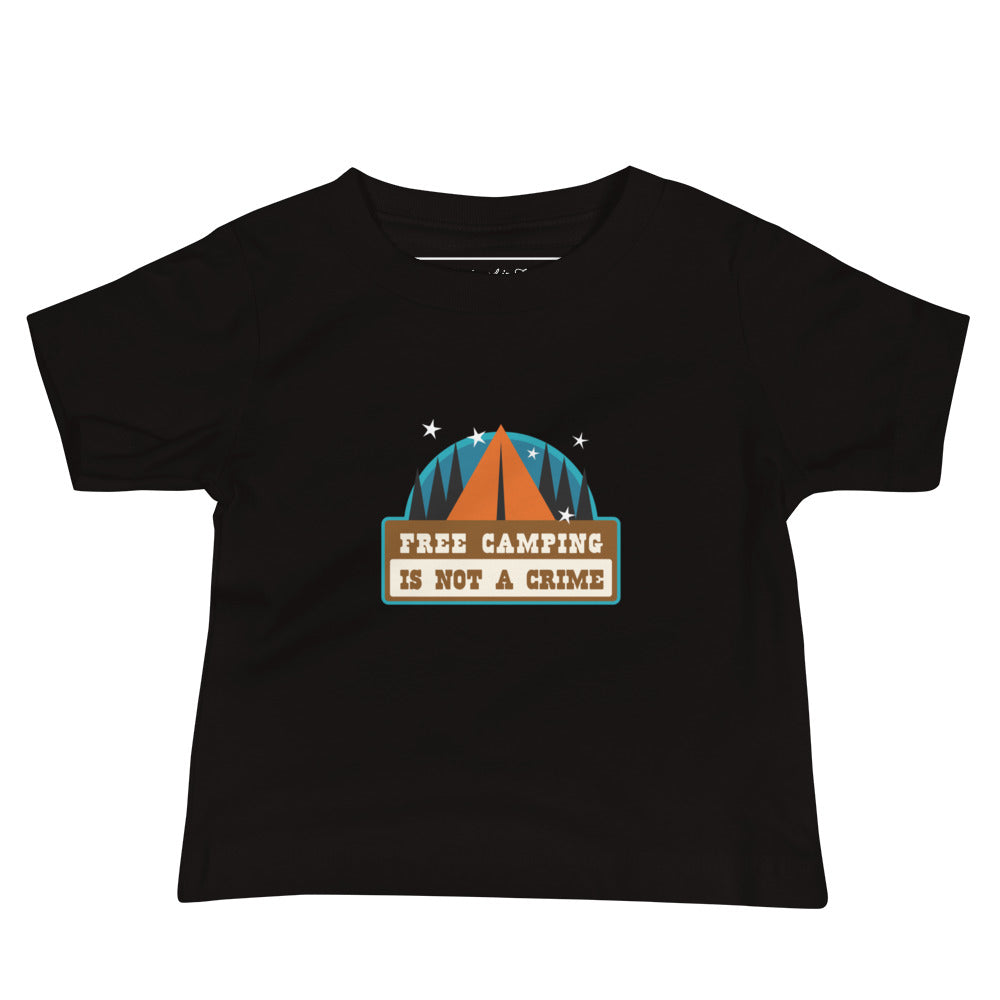 T-shirt pour bébé Free camping is not a crime graphic