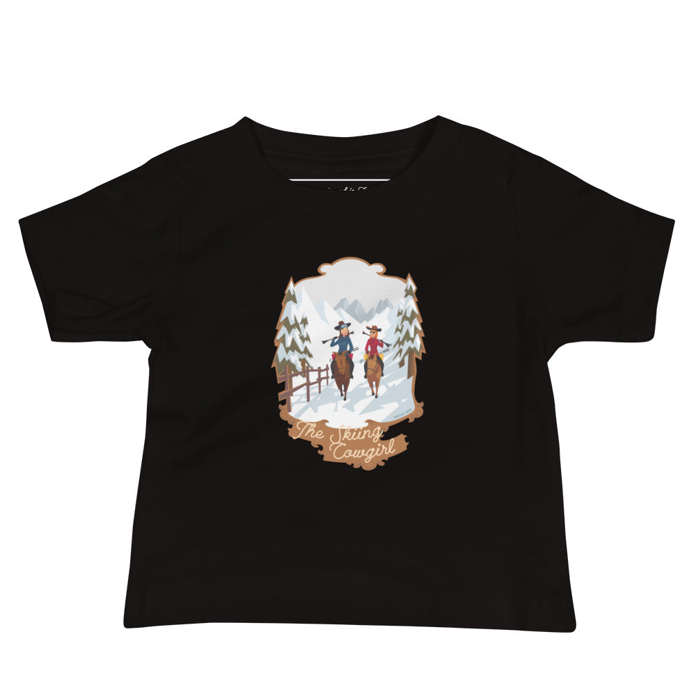 T-shirt pour bébé The Skiing Cowgirl