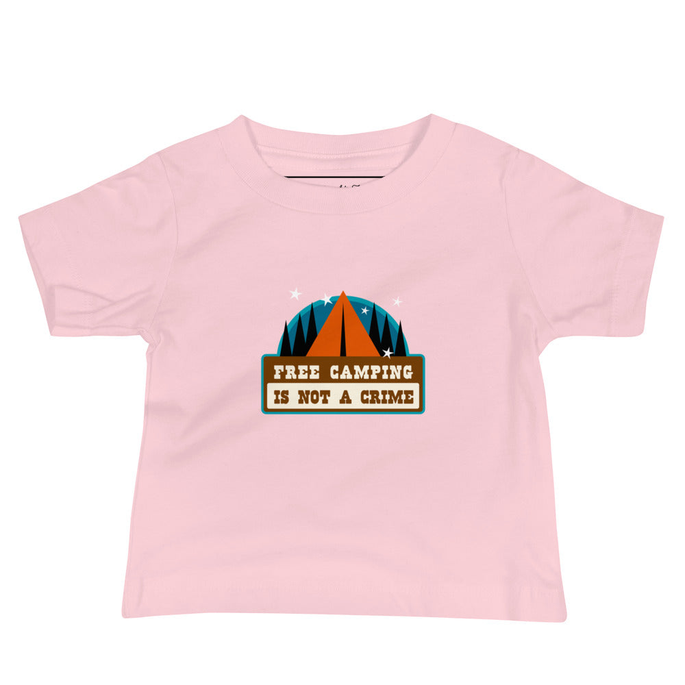 T-shirt pour bébé Free camping is not a crime graphic