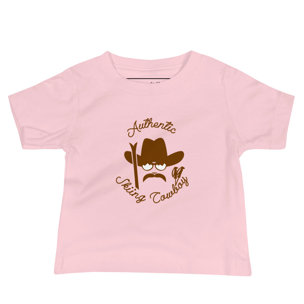 T-shirt pour bébé Authentic Skiing Cowboy marron