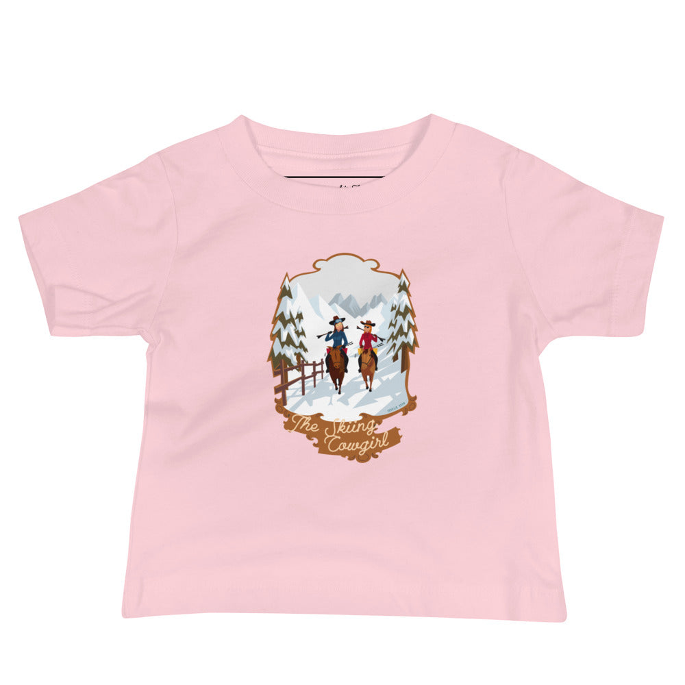 T-shirt pour bébé The Skiing Cowgirl