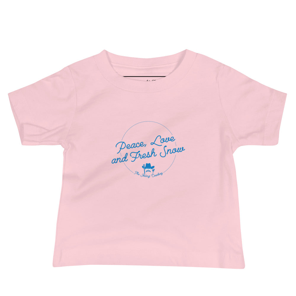 T-shirt pour bébé Peace, Love and Fresh Snow