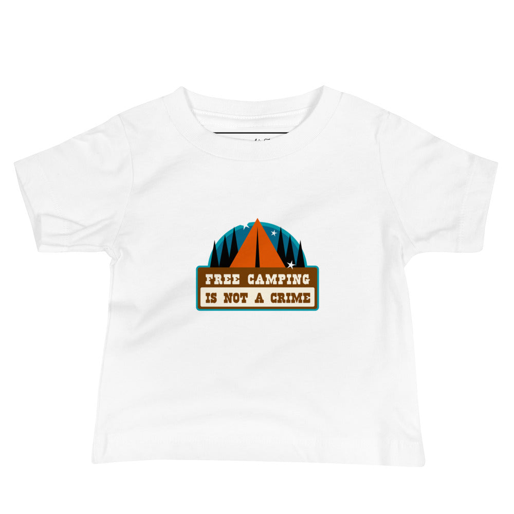 T-shirt pour bébé Free camping is not a crime graphic