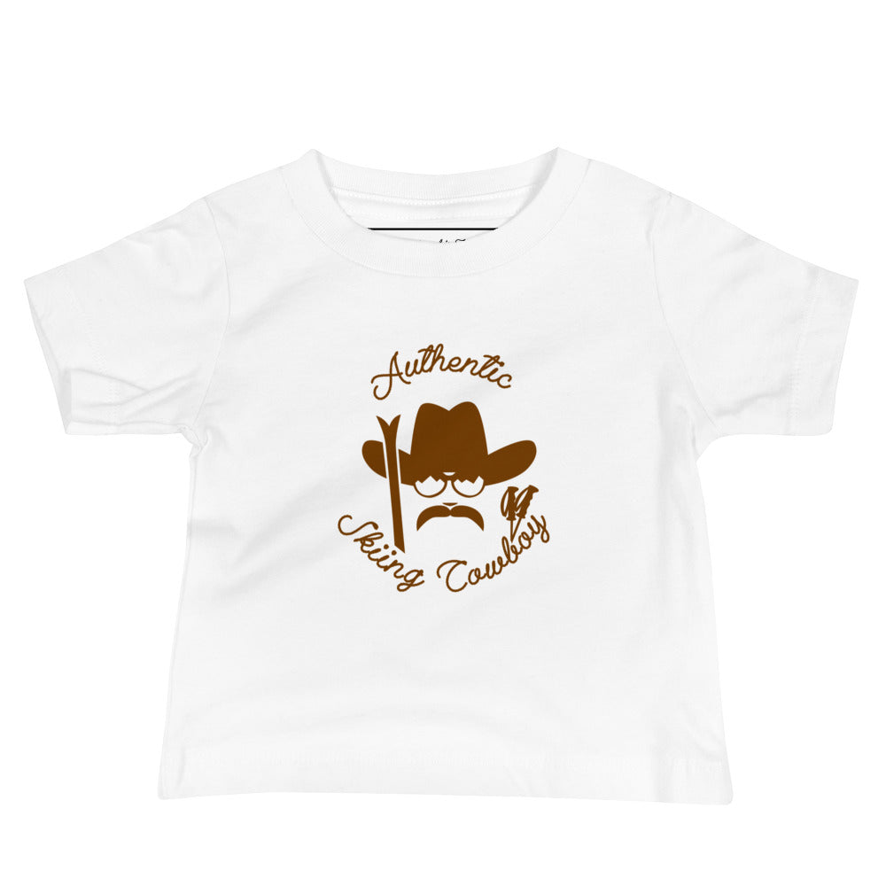 T-shirt pour bébé Authentic Skiing Cowboy marron