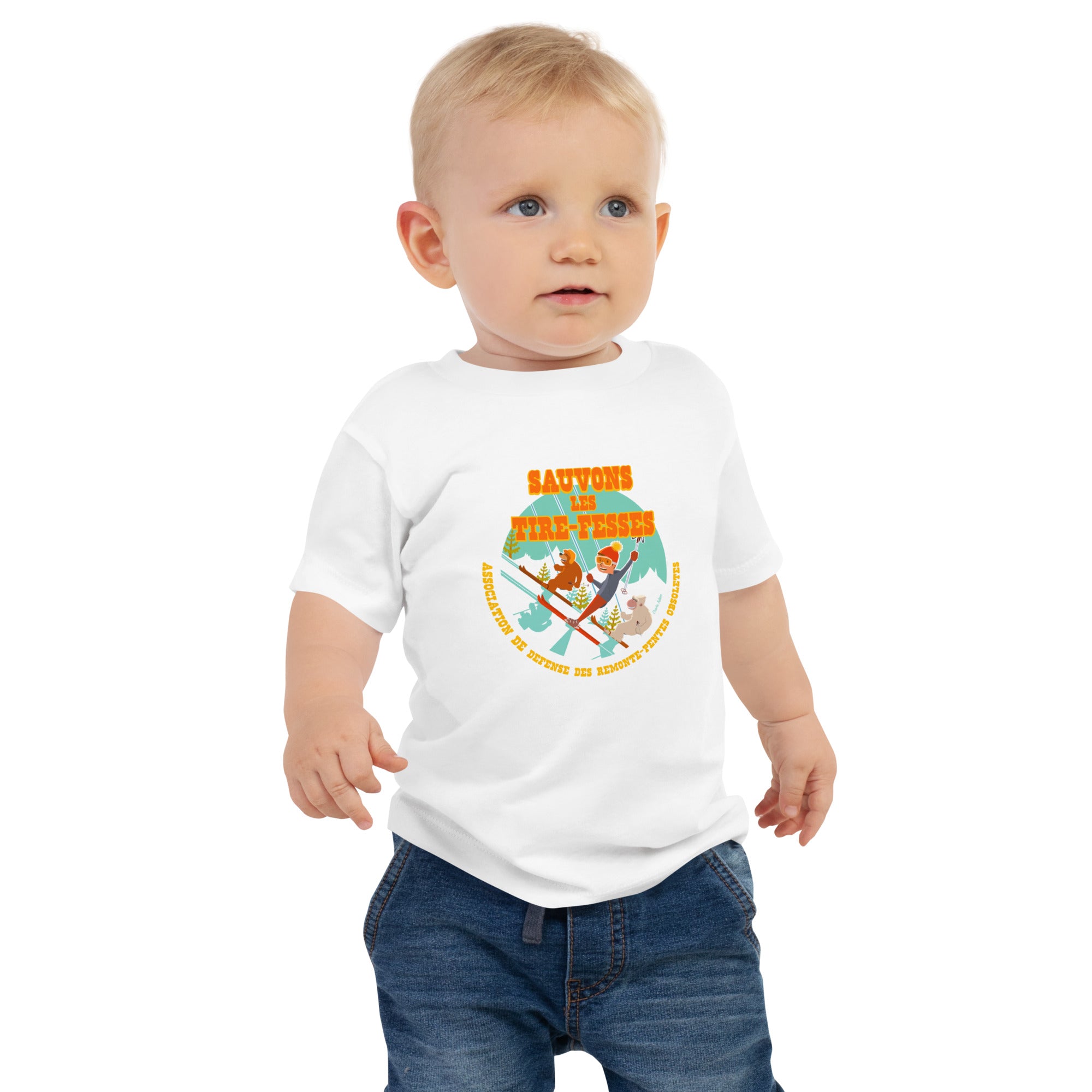 T-shirt pour bébé Sauvons les Tires-fesses
