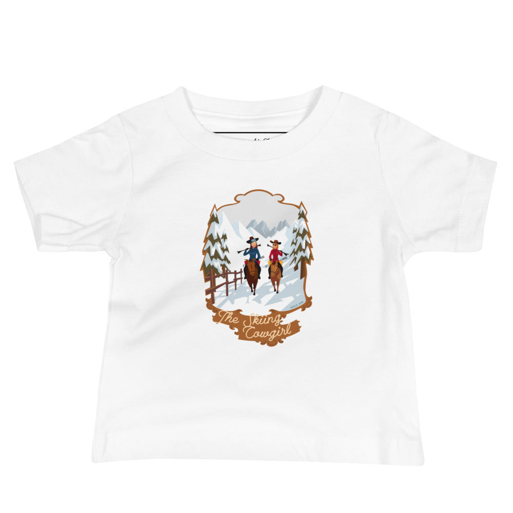 T-shirt pour bébé The Skiing Cowgirl