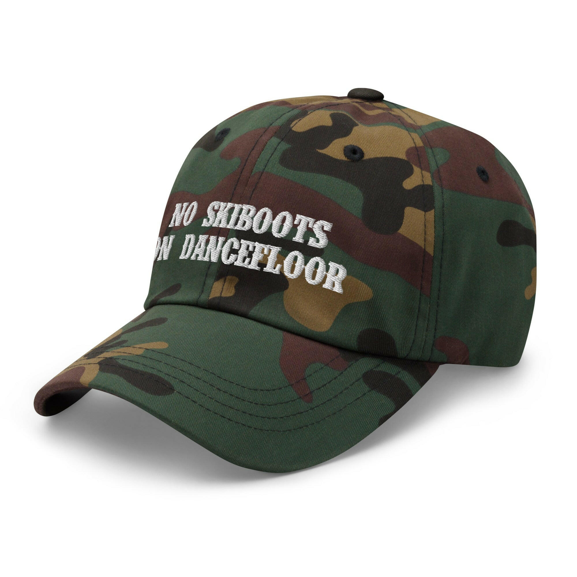 Casquette de Baseball camouflage No Skiboots on Dancefloor