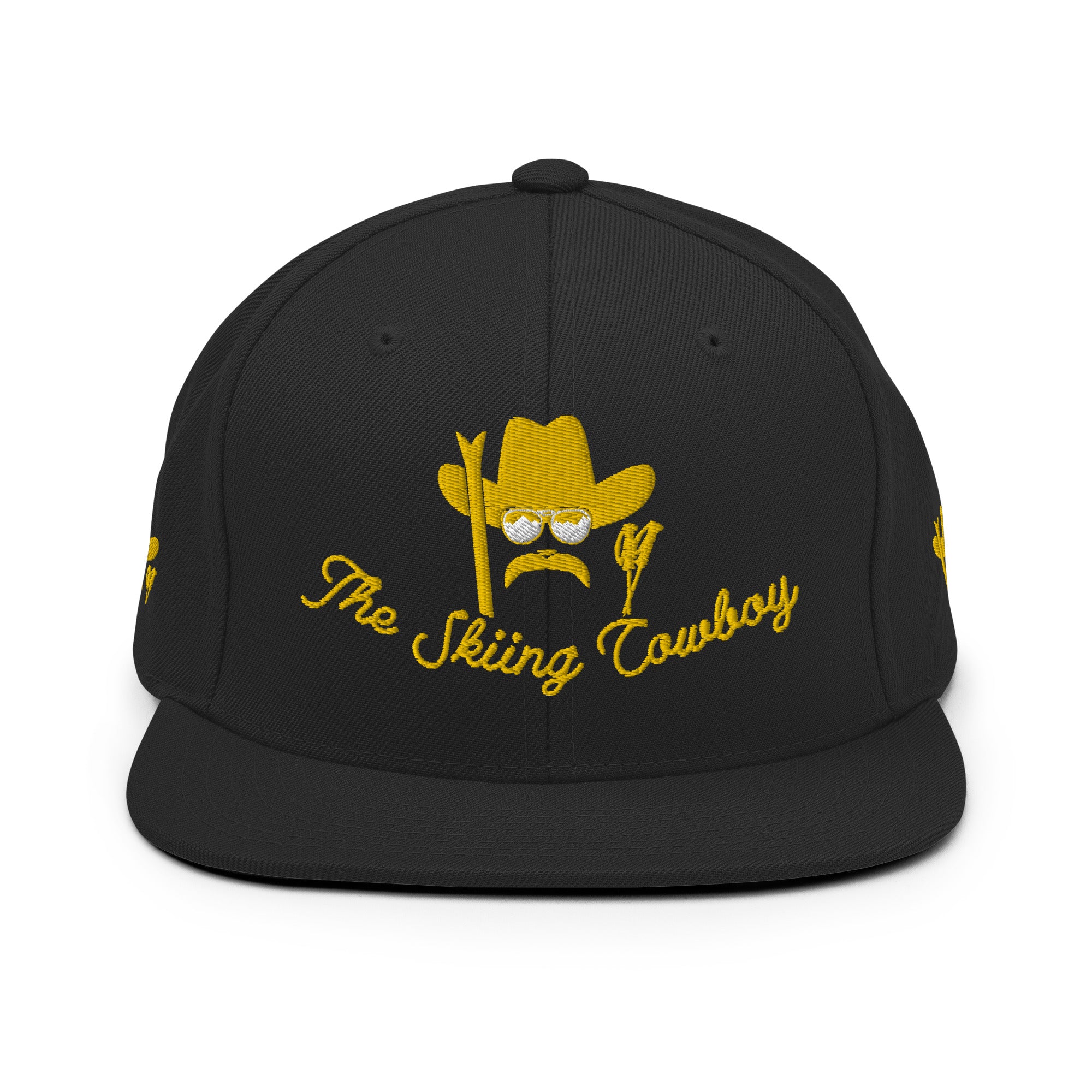 Casquette Snapback Wool Blend The Skiing Cowboy doré brodé sur 3 côtés