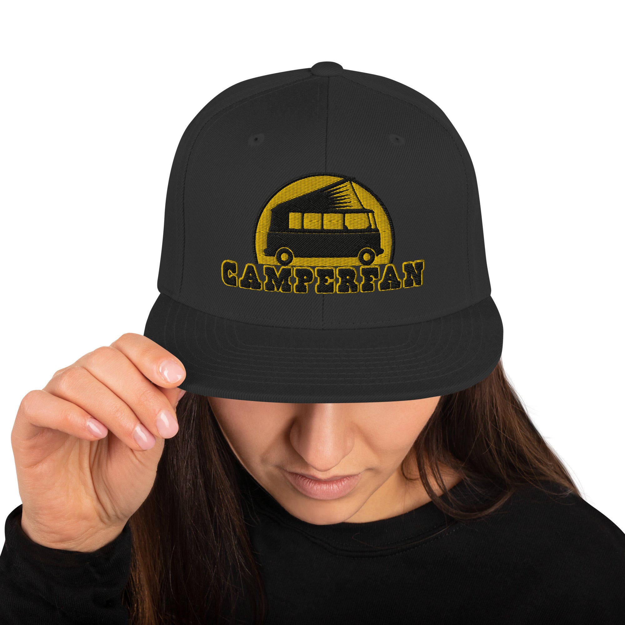 Casquette Snapback Wool Blend Camperfan black/yellow