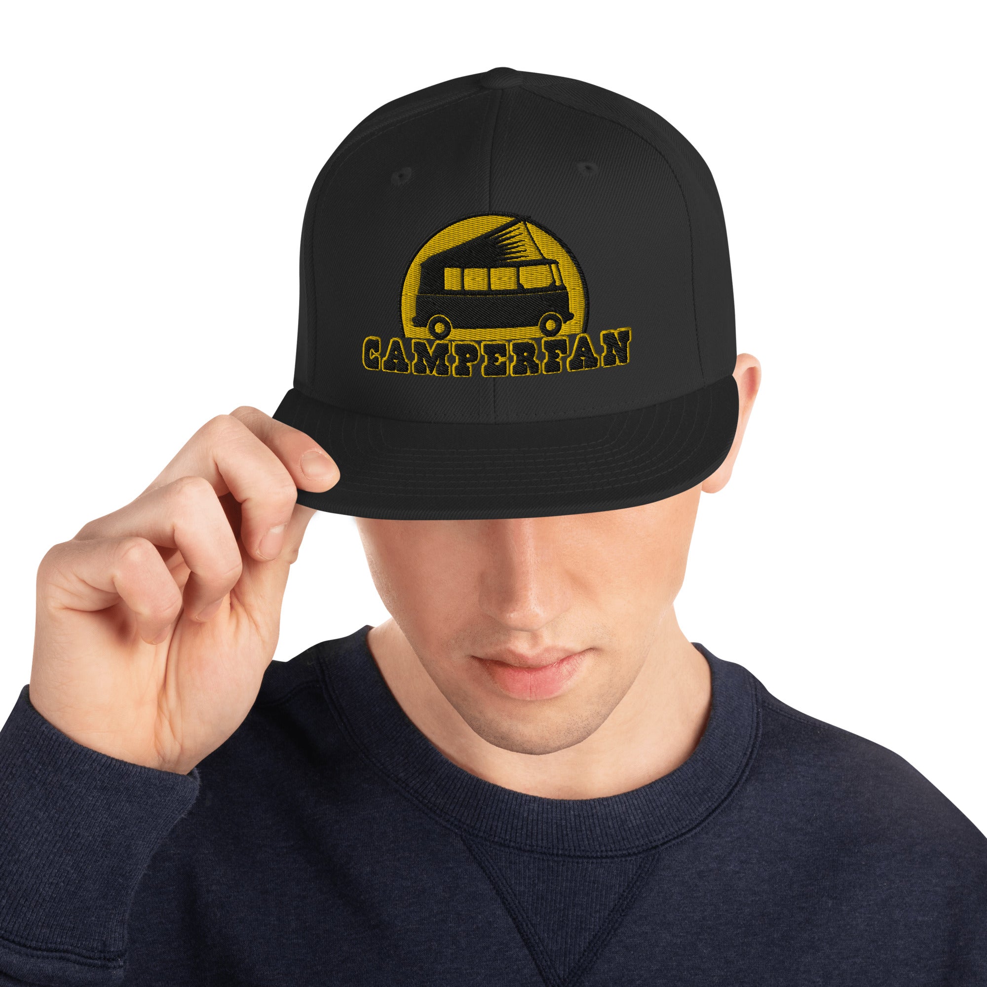 Casquette Snapback Wool Blend Camperfan black/yellow