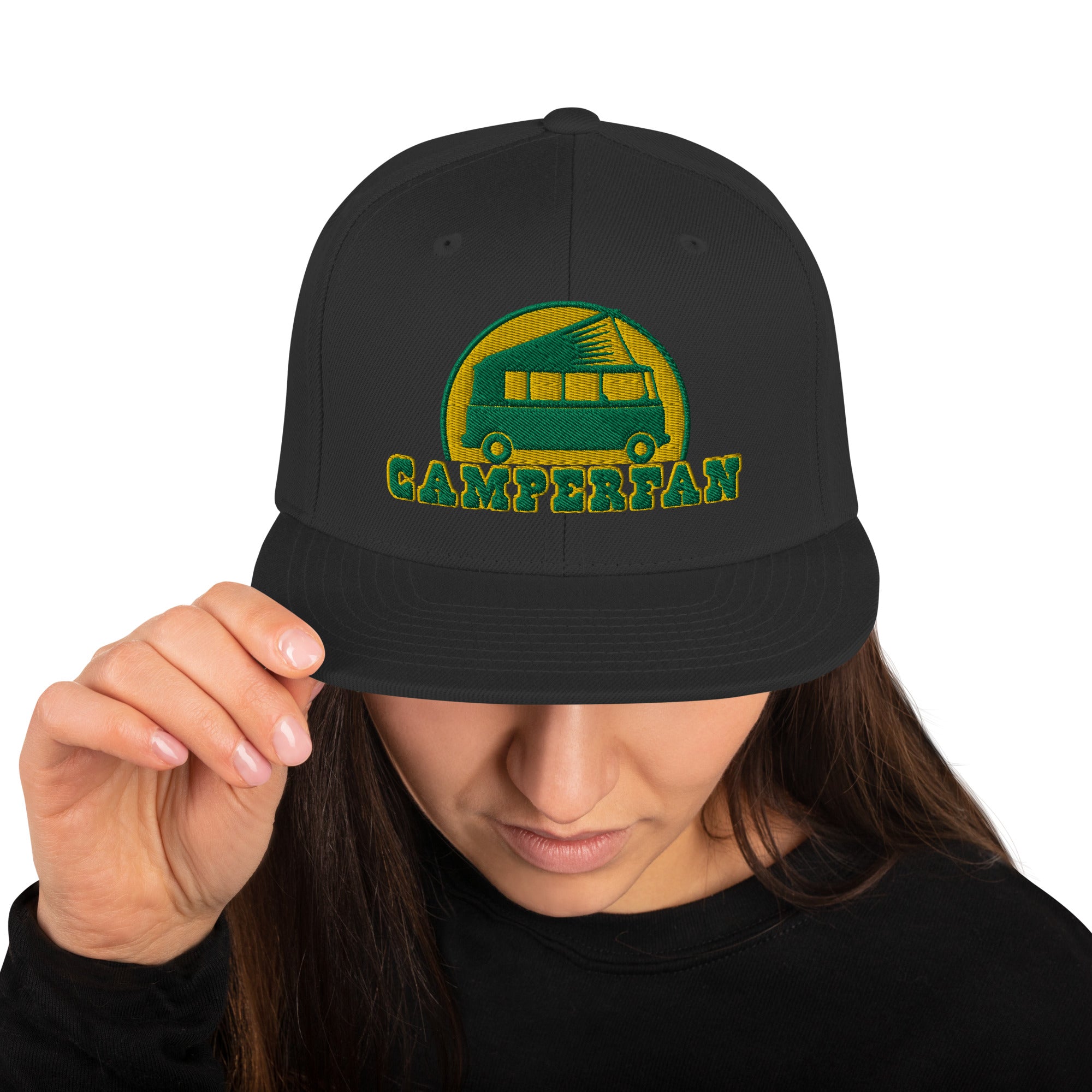 Casquette Snapback Wool Blend Camperfan green/yellow