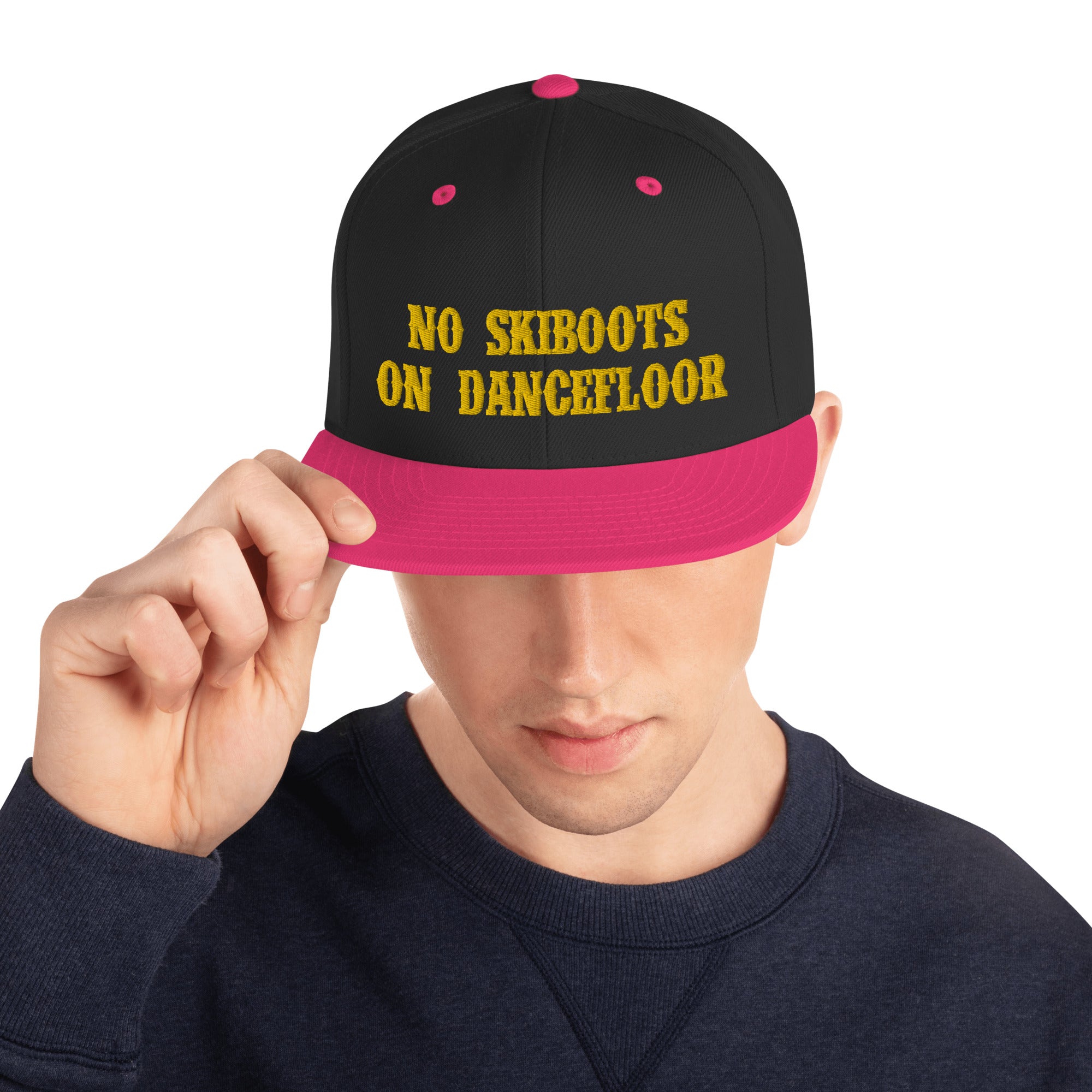 Casquette Snapback Wool Blend bicolore No Skiboots on Dancefloor doré