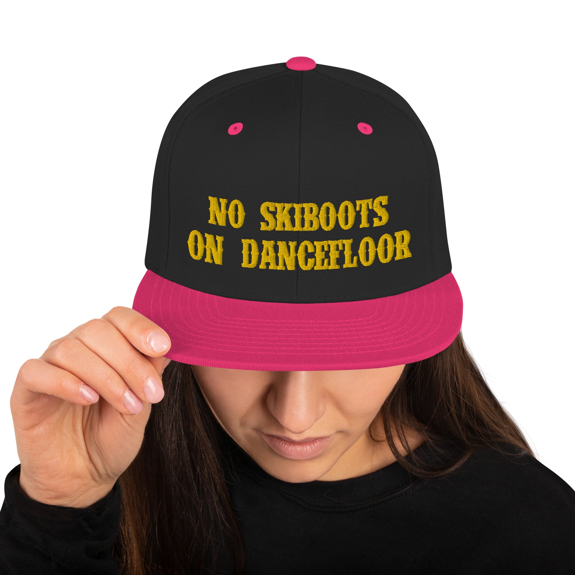 Casquette Snapback Wool Blend bicolore No Skiboots on Dancefloor doré