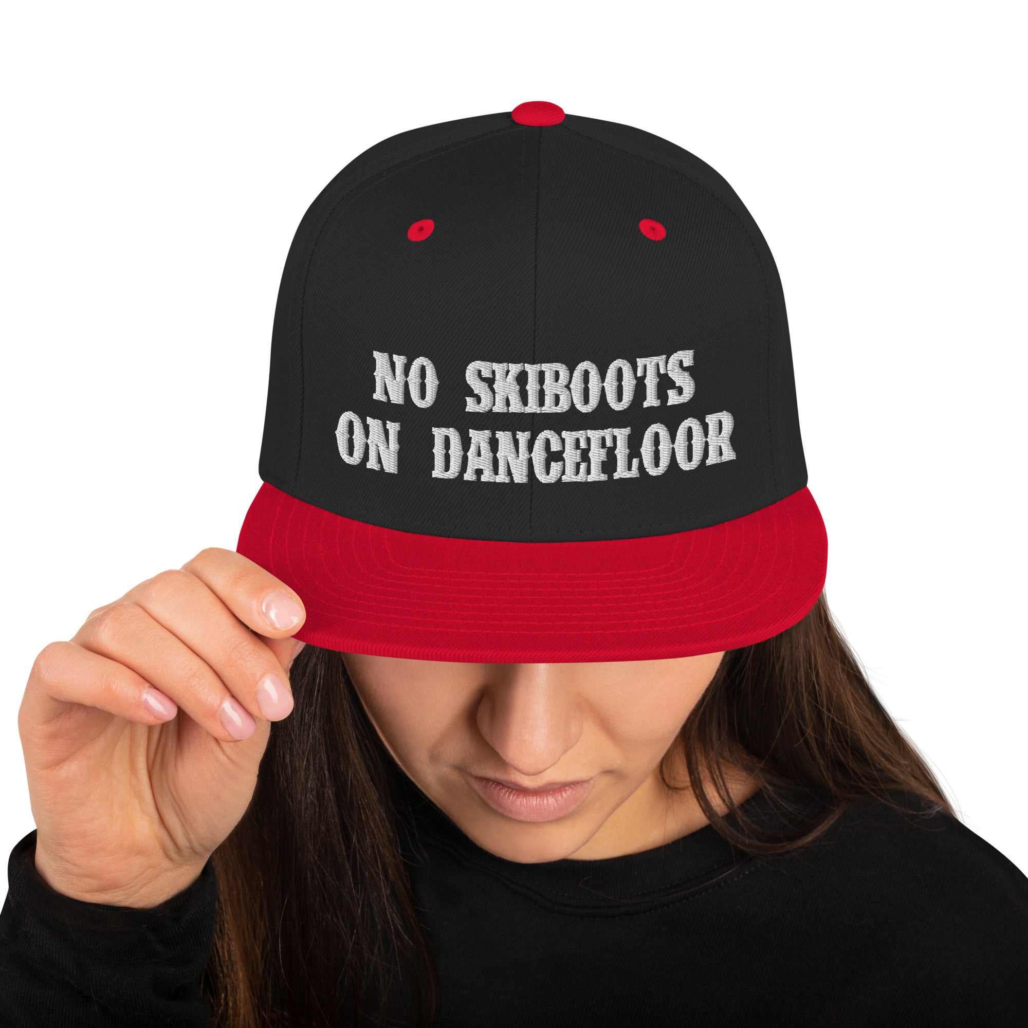 Casquette Snapback Wool Blend bicolore No Skiboots on Dancefloor Blanc