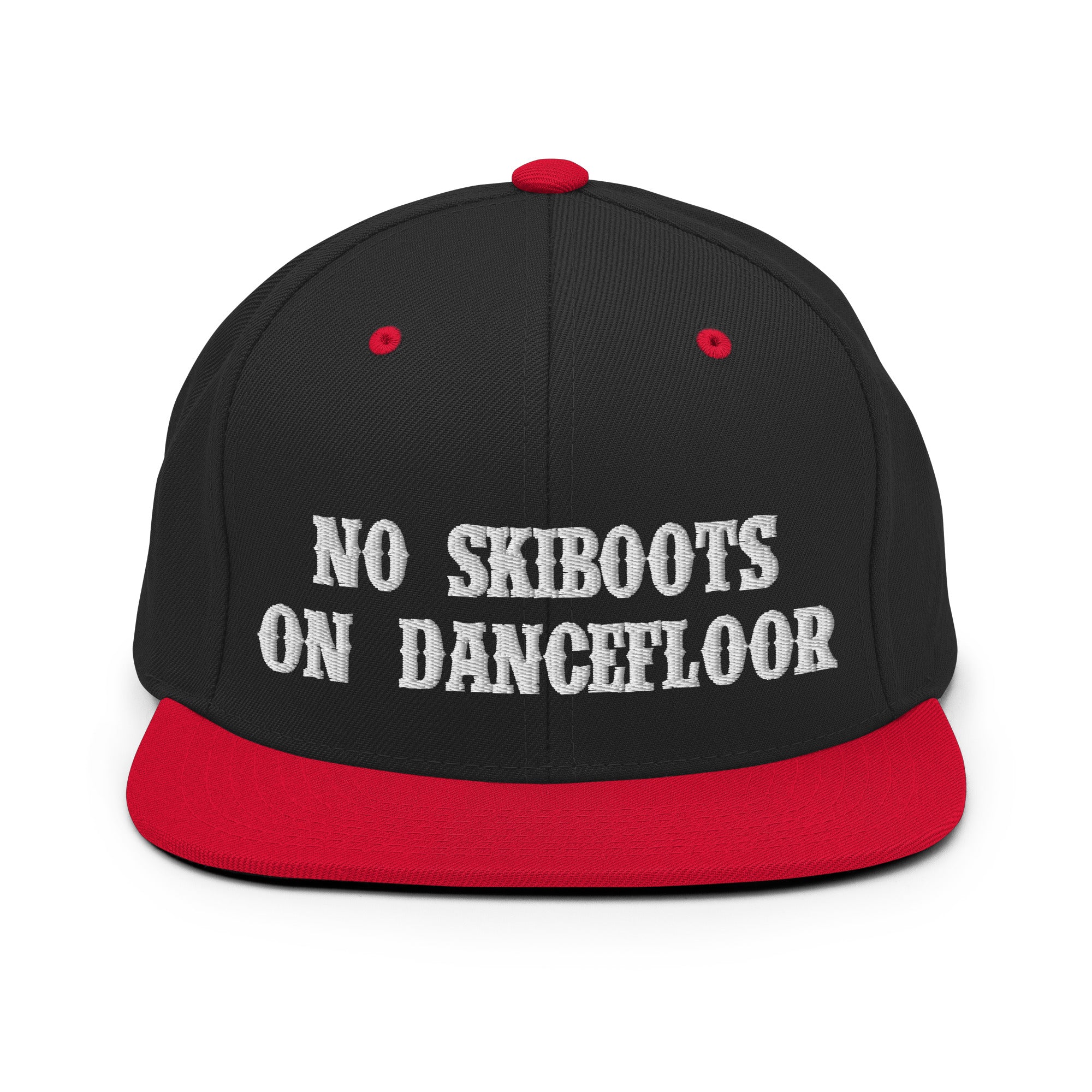 Casquette Snapback Wool Blend bicolore No Skiboots on Dancefloor Blanc