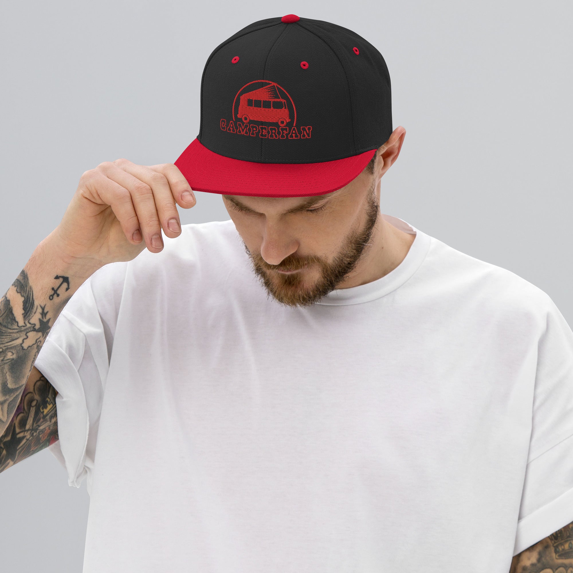 Casquette Snapback Wool Blend bicolore Camperfan red