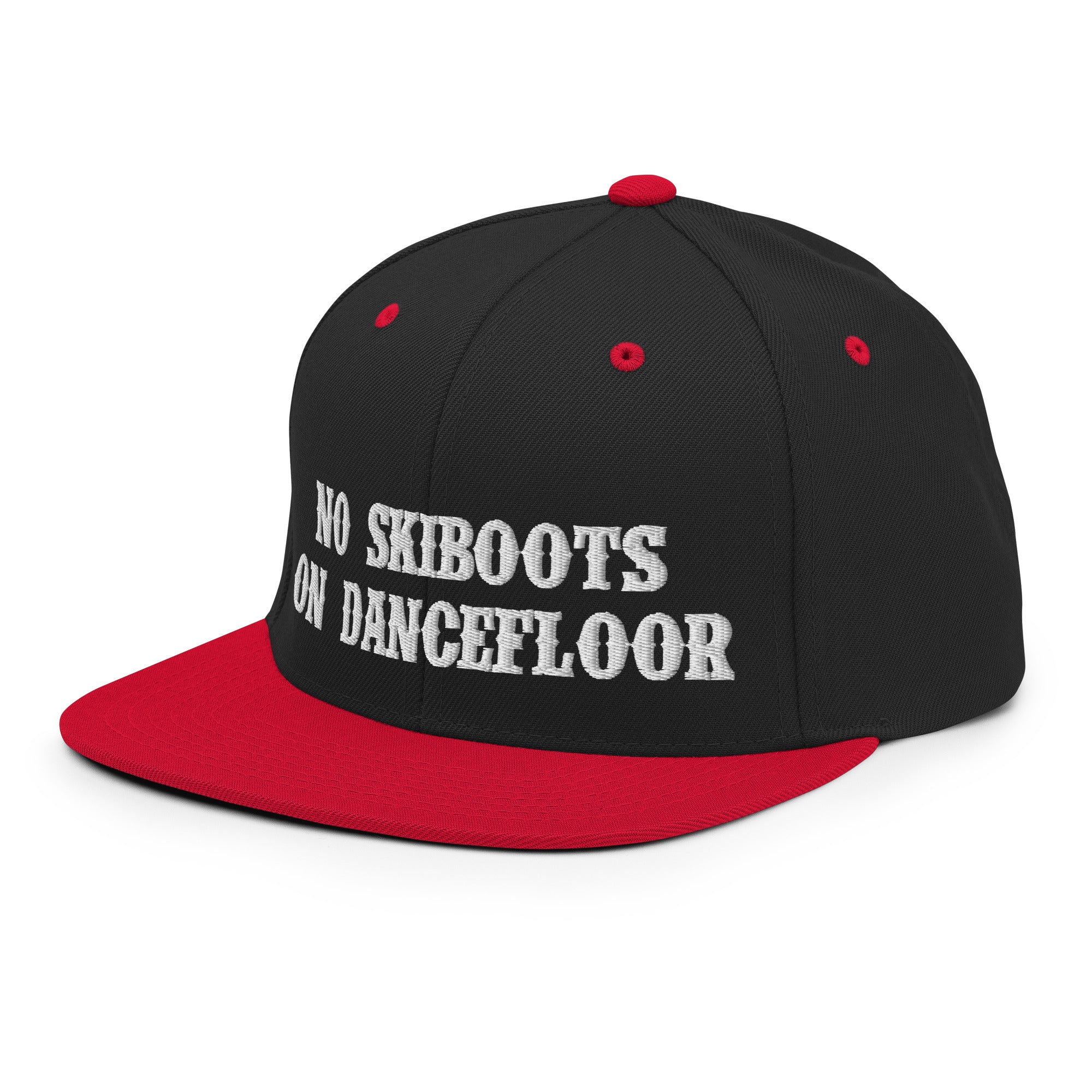 Casquette Snapback Wool Blend bicolore No Skiboots on Dancefloor Blanc