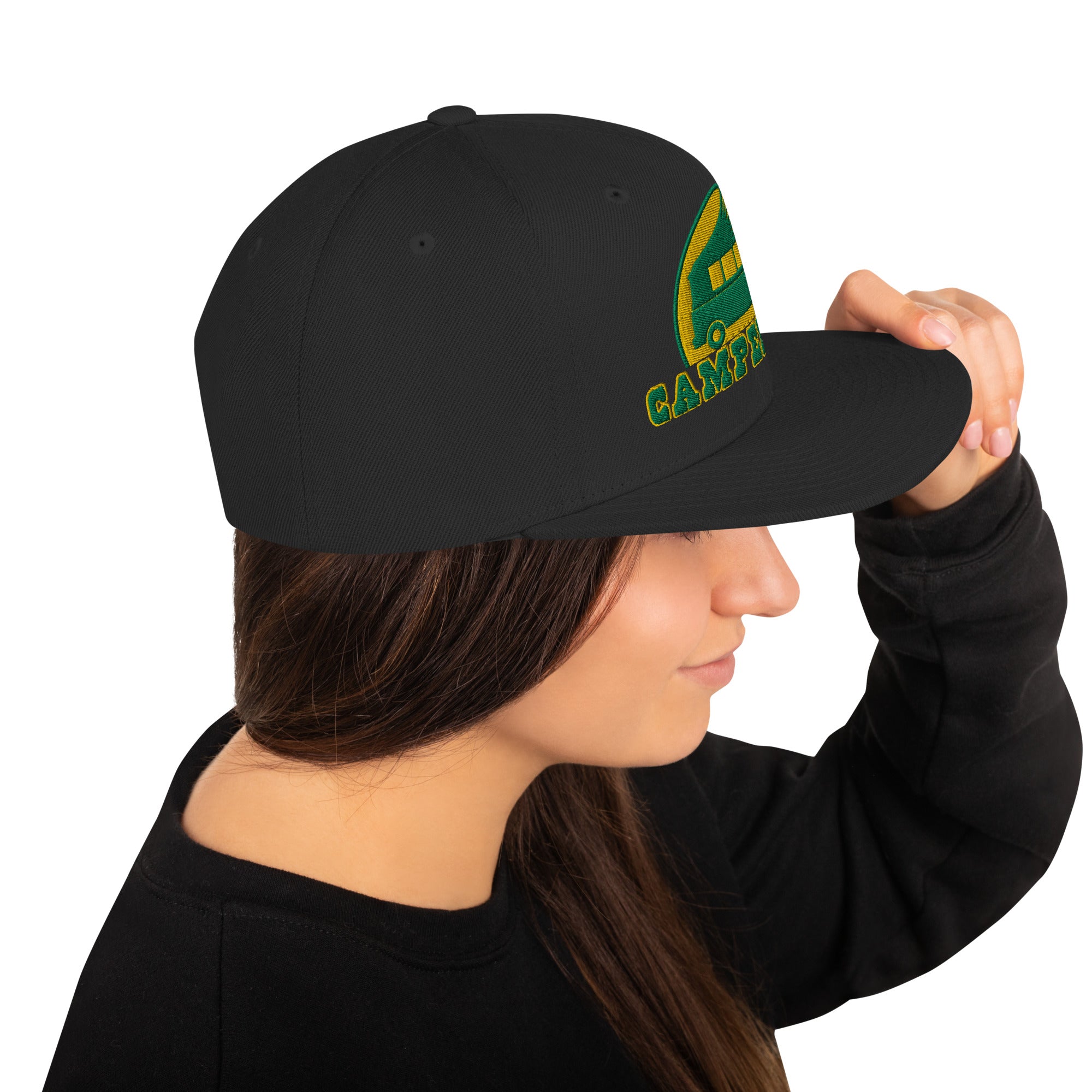 Casquette Snapback Wool Blend Camperfan green/yellow