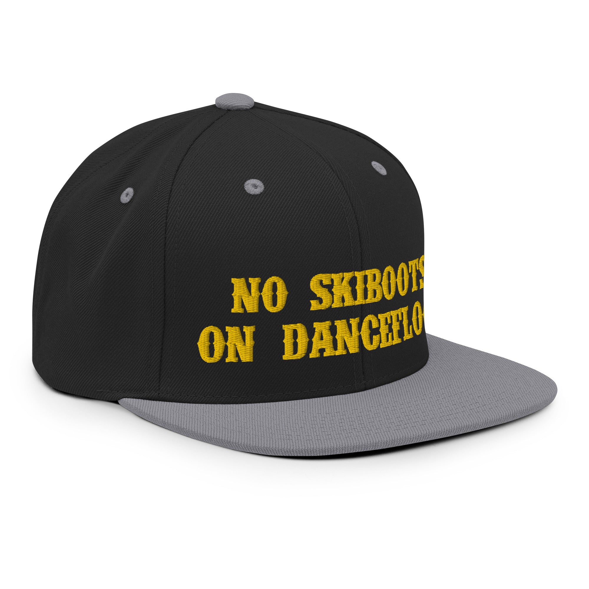 Casquette Snapback Wool Blend bicolore No Skiboots on Dancefloor doré