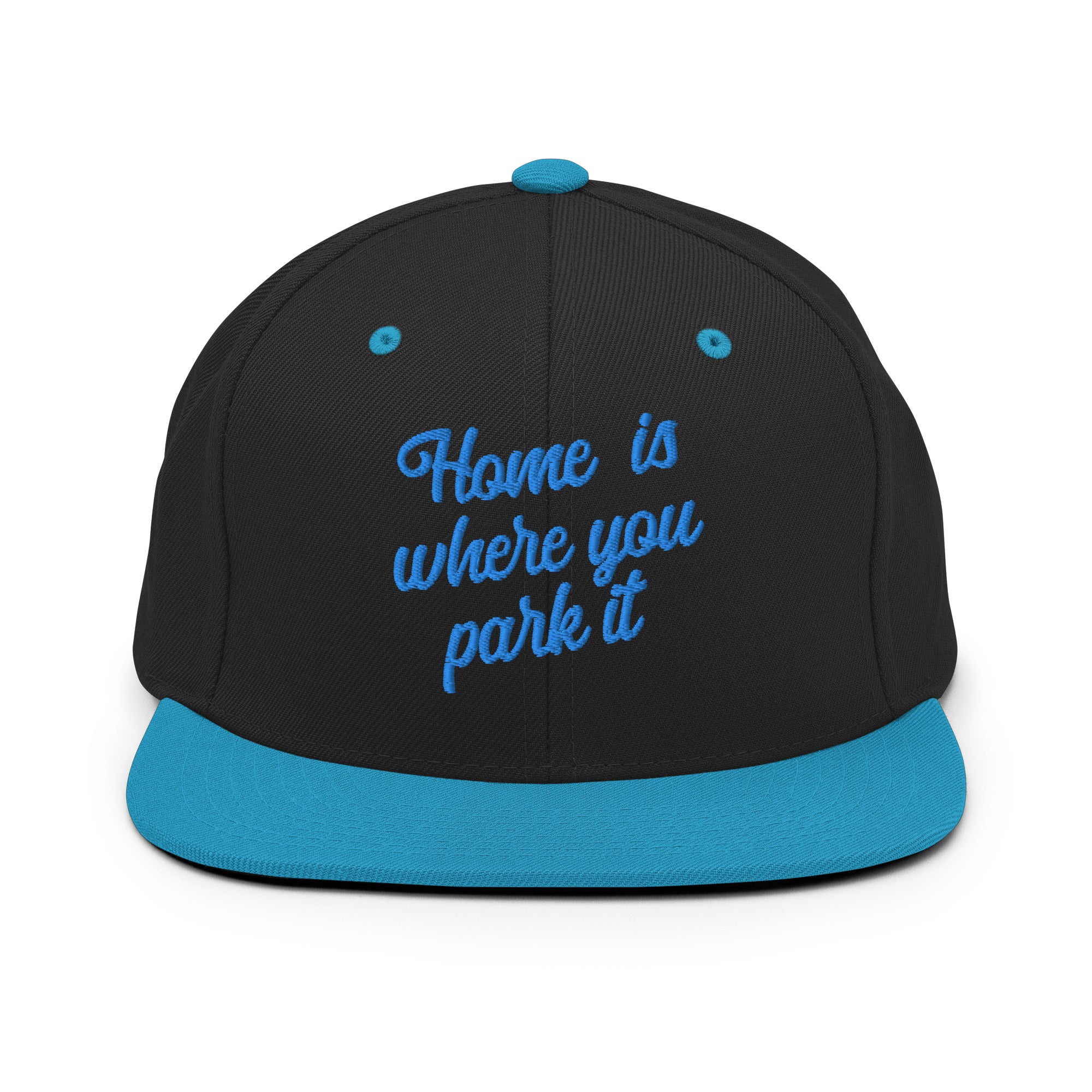 Casquette Snapback Wool Blend bicolore Home is where you park it Aqua