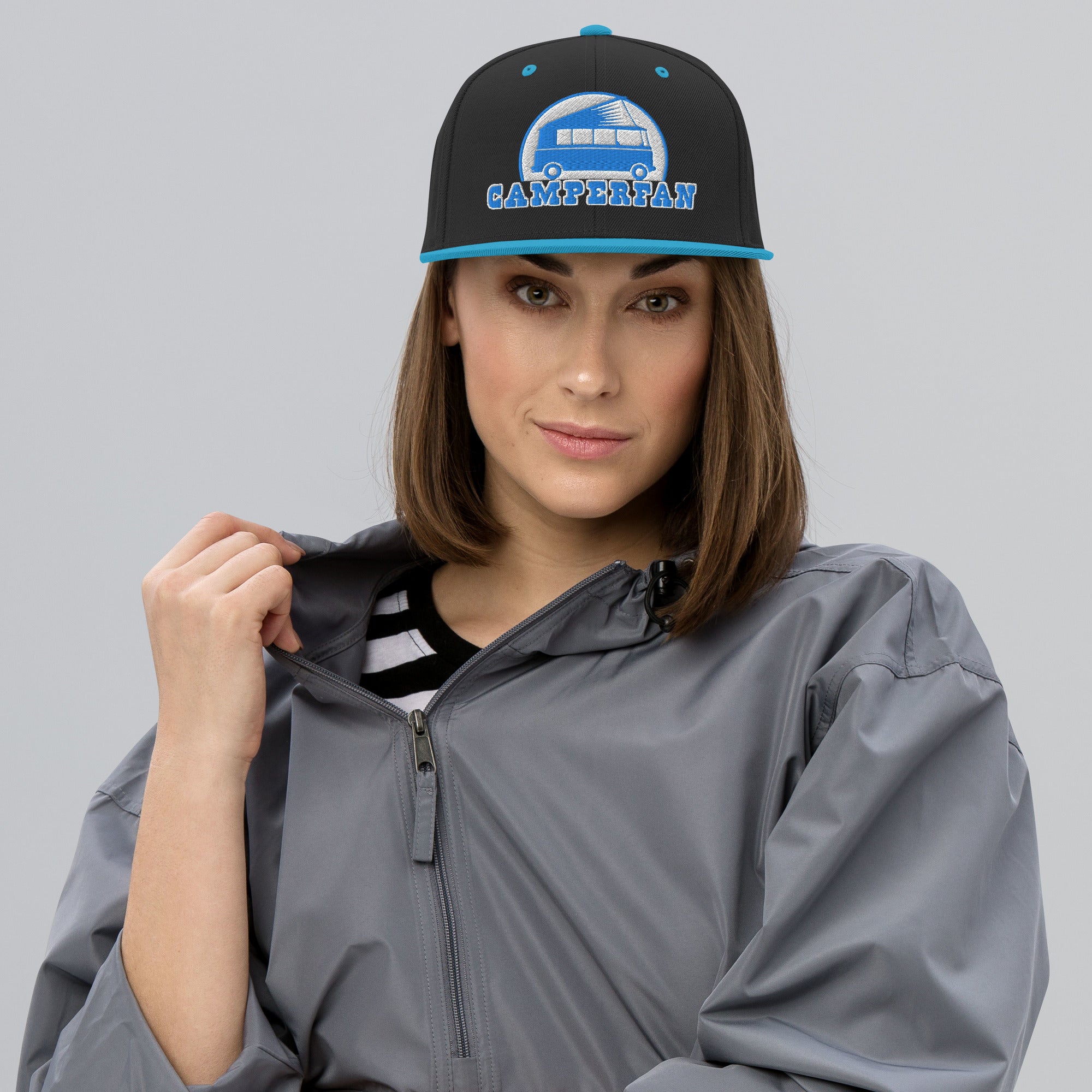 Casquette Snapback Wool Blend bicolore Camperfan blue/white