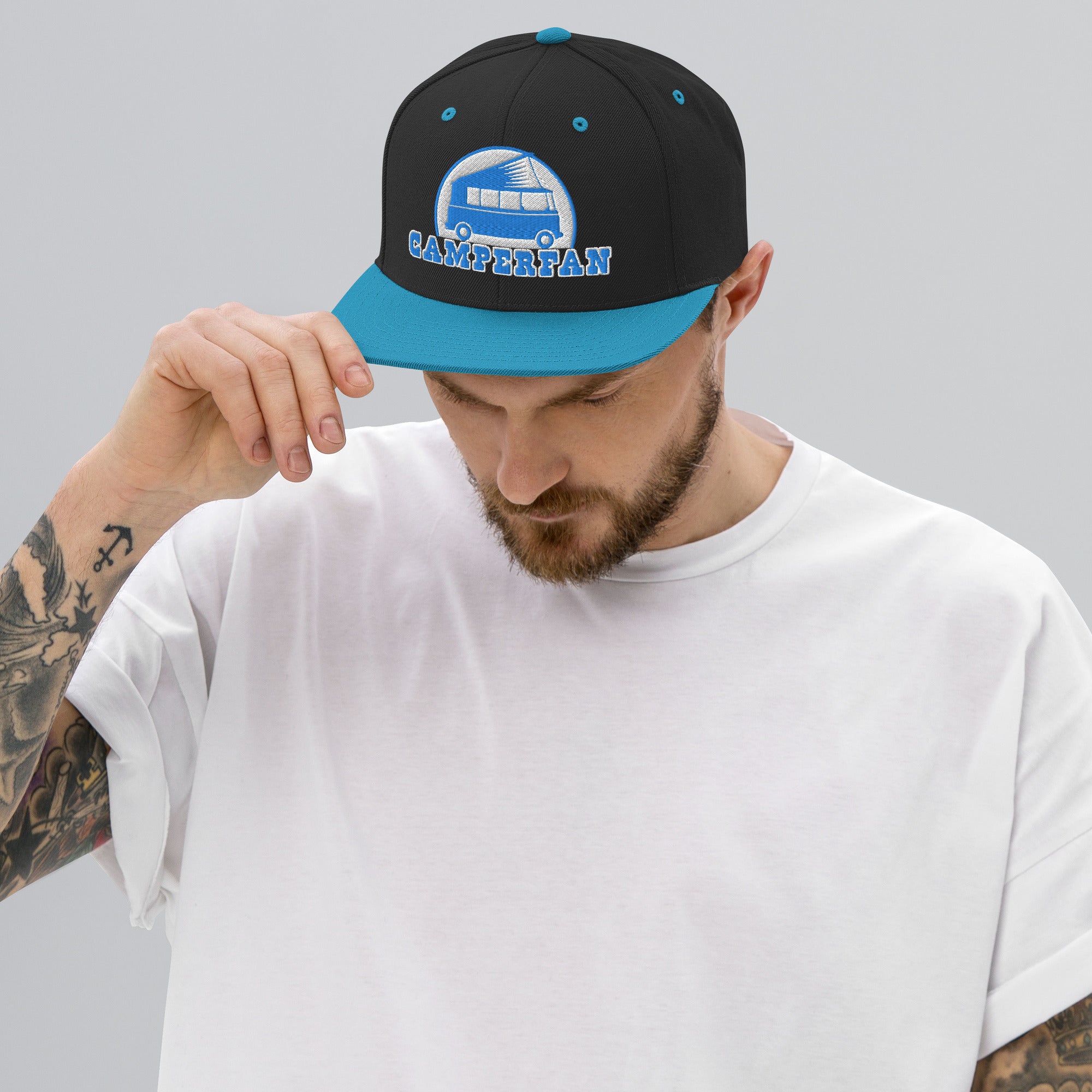Casquette Snapback Wool Blend bicolore Camperfan blue/white