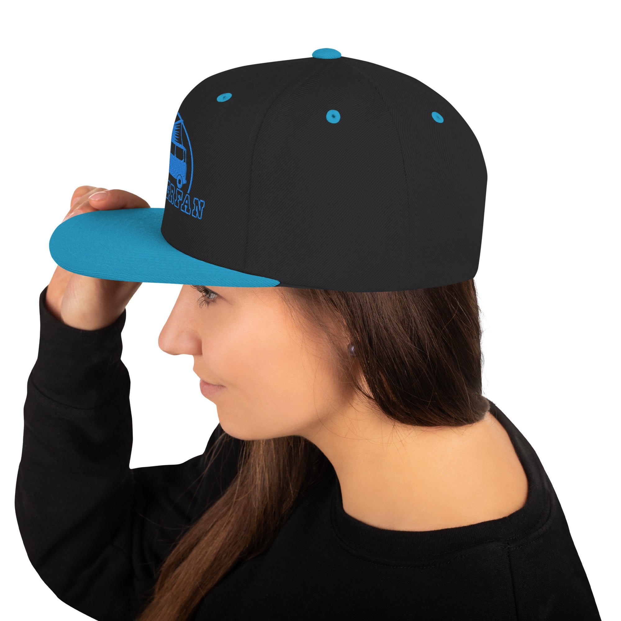 Casquette Snapback Wool Blend bicolore Camperfan blue