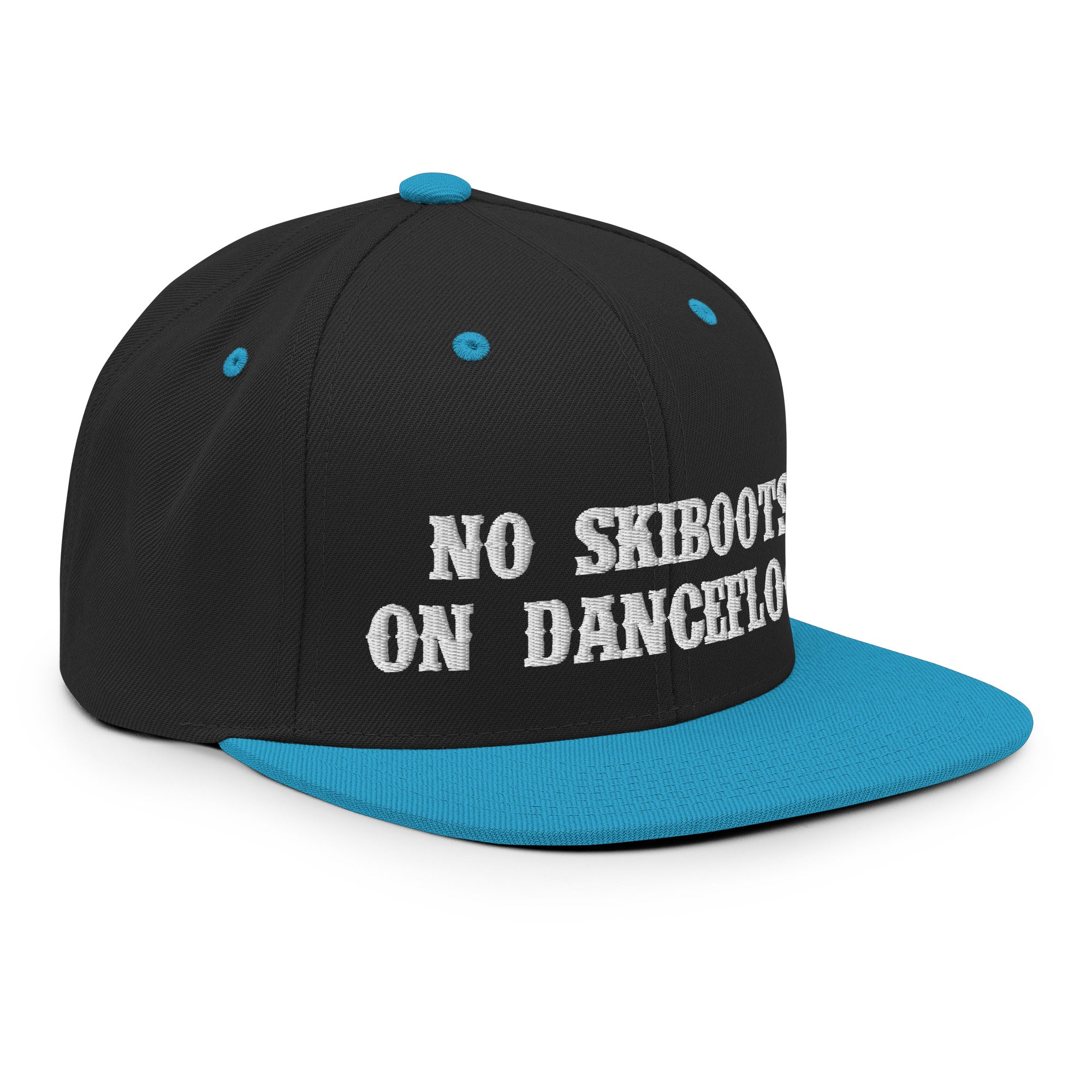 Casquette Snapback Wool Blend bicolore No Skiboots on Dancefloor Blanc