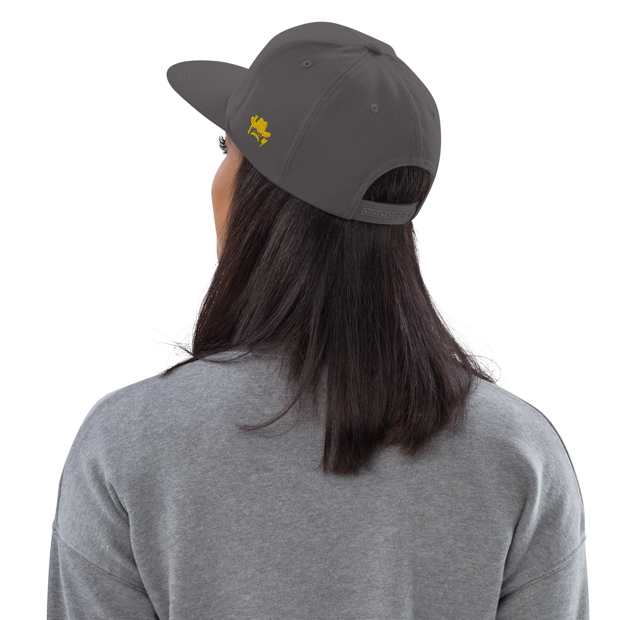 Casquette Snapback Wool Blend The Skiing Cowboy doré brodé sur 3 côtés