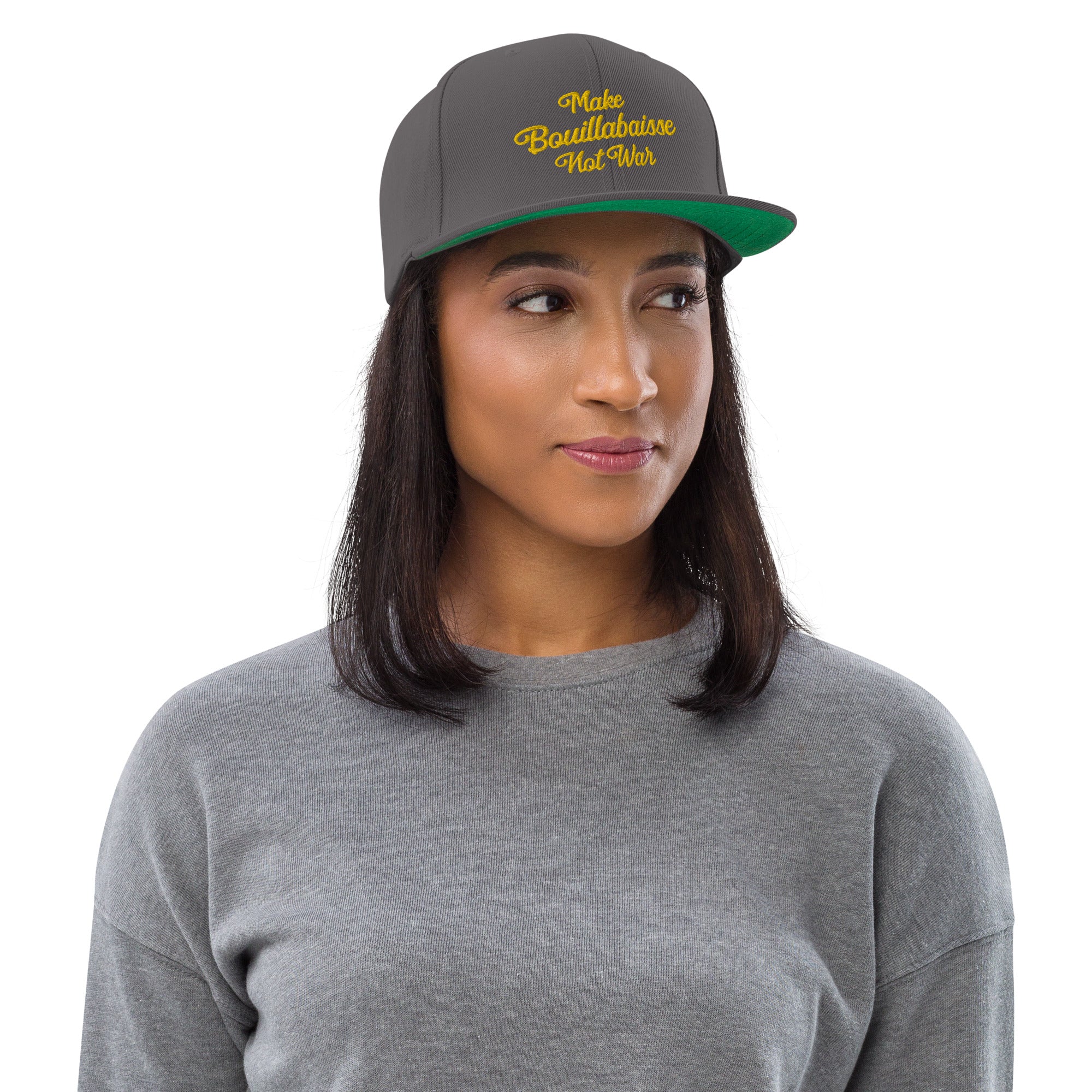 Casquette Snapback Wool Blend Make Bouillabaisse Not War