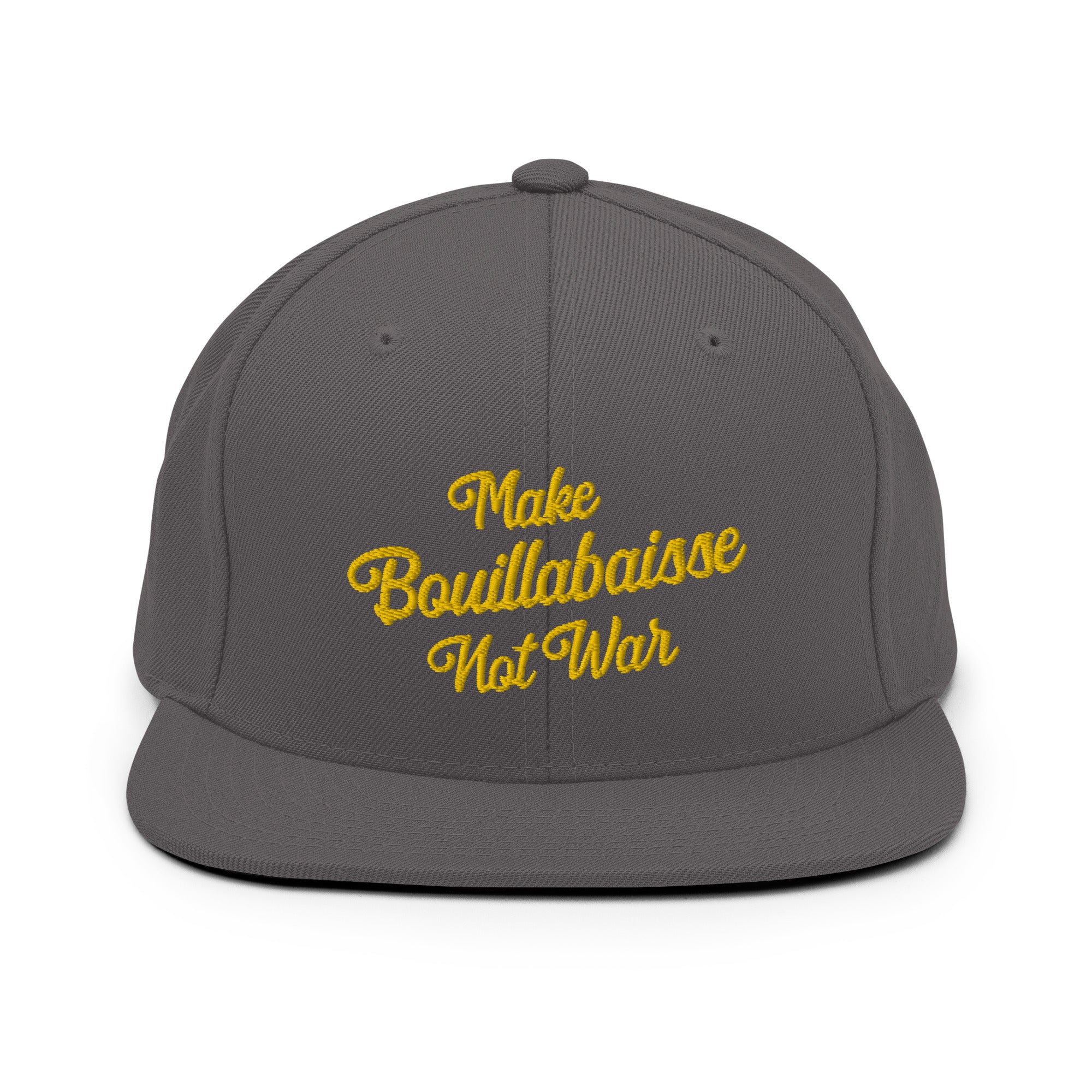 Casquette Snapback Wool Blend Make Bouillabaisse Not War