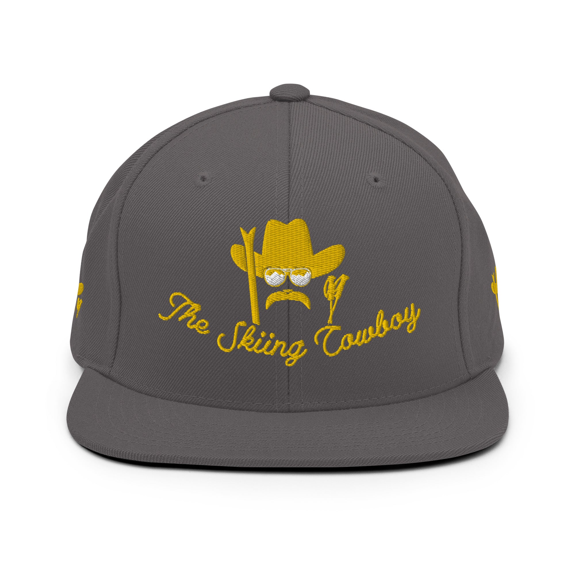 Casquette Snapback Wool Blend The Skiing Cowboy doré brodé sur 3 côtés