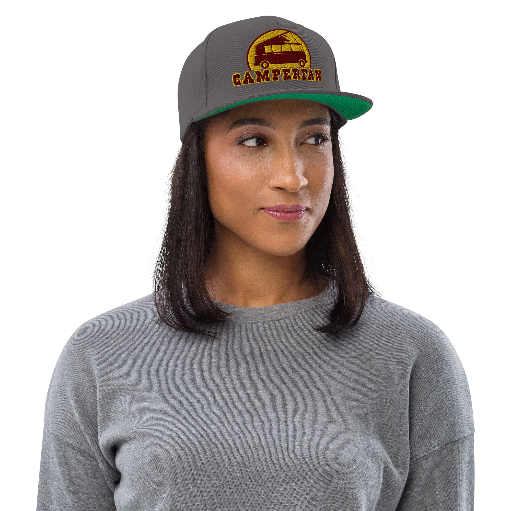 Casquette Snapback Wool Blend Camperfan marroon/yellow