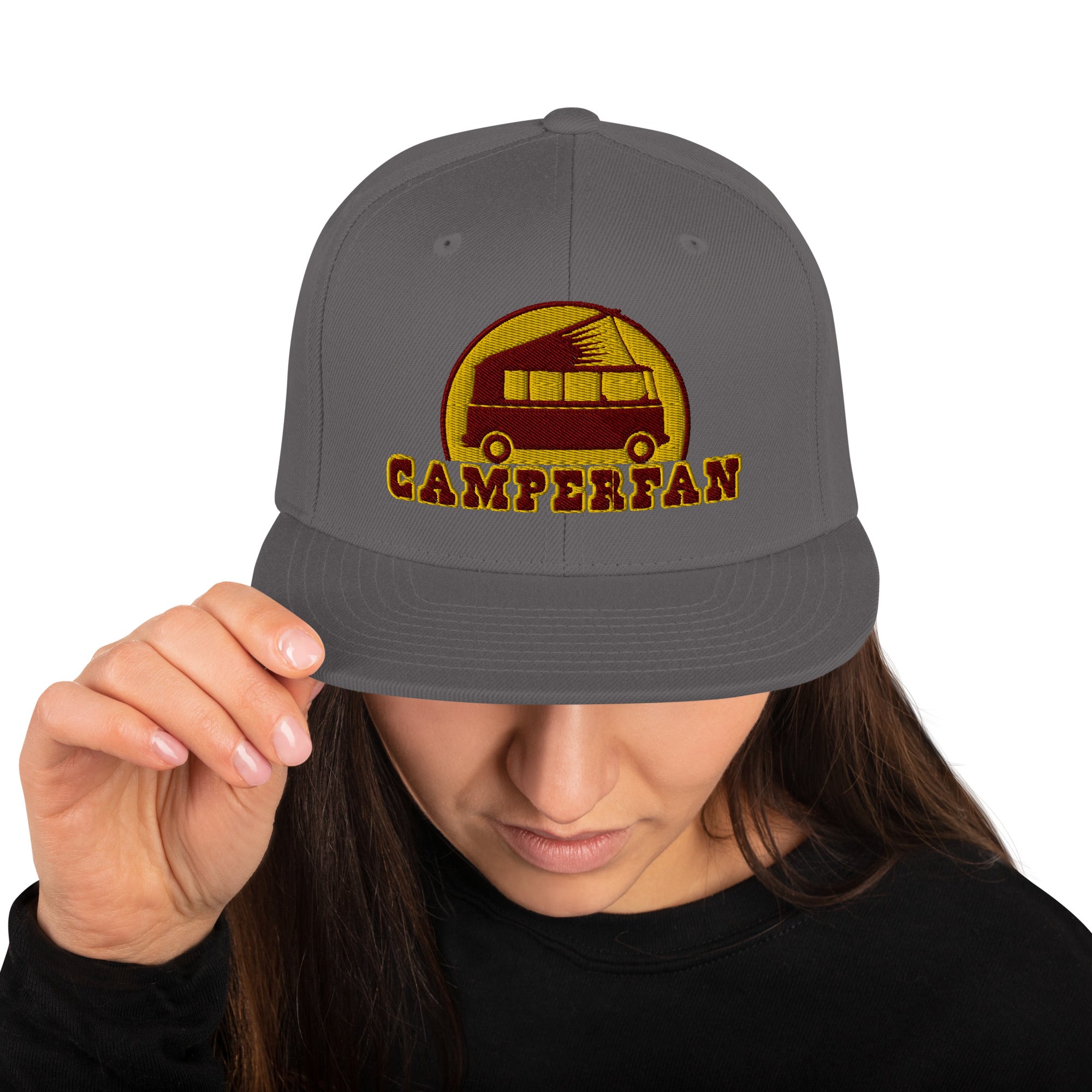 Casquette Snapback Wool Blend Camperfan marroon/yellow
