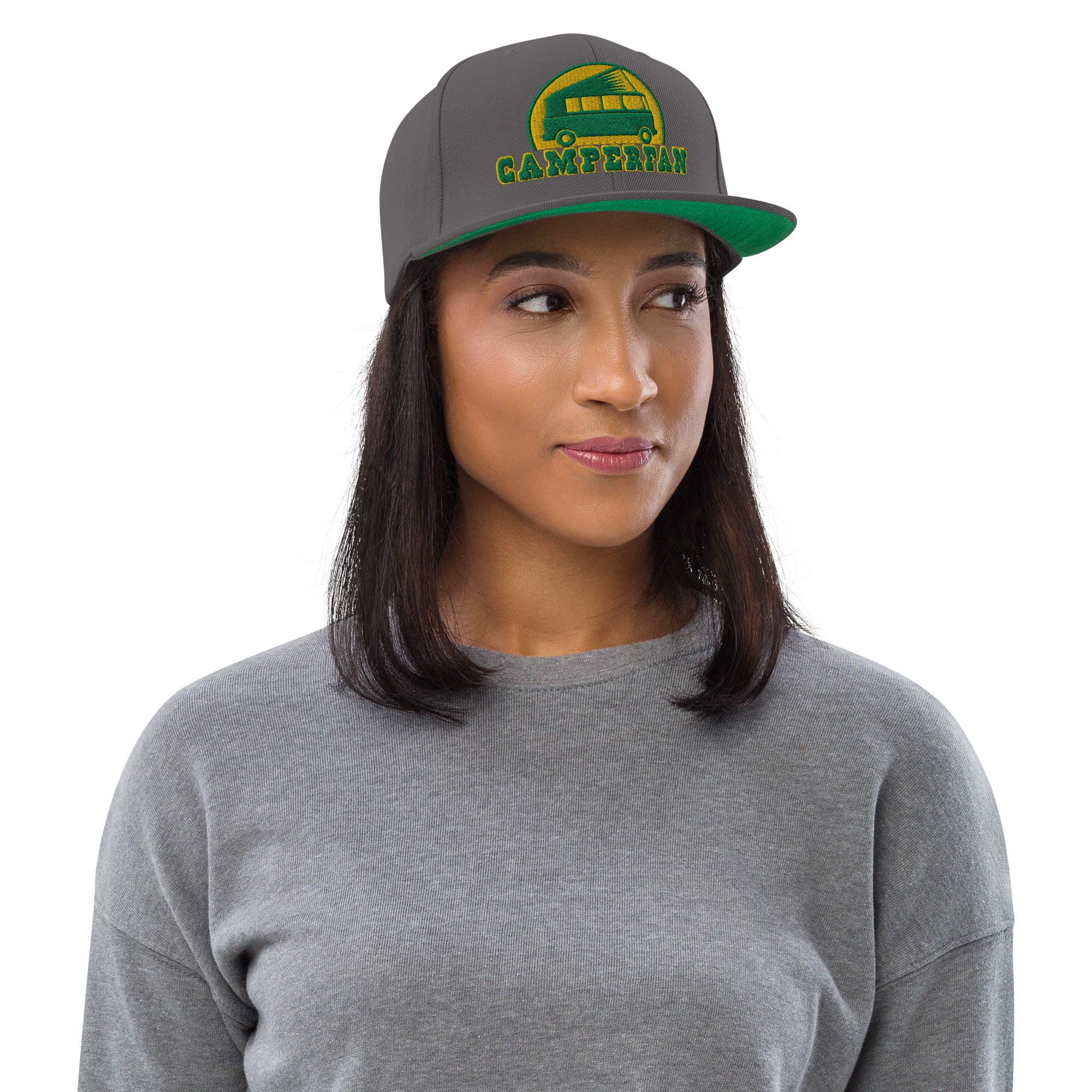 Casquette Snapback Wool Blend Camperfan green/yellow