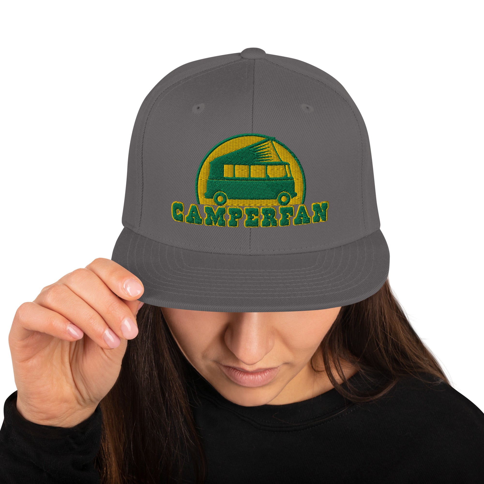 Casquette Snapback Wool Blend Camperfan green/yellow