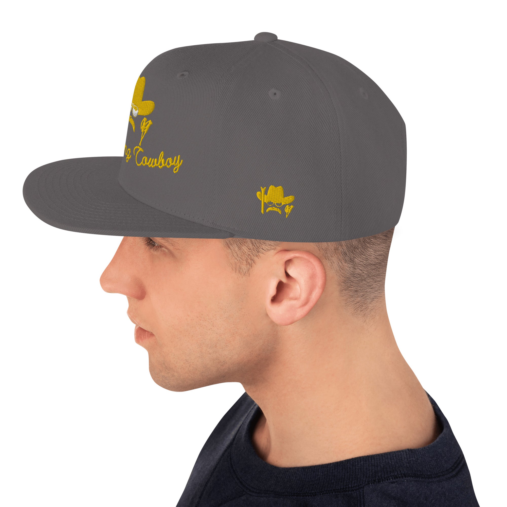 Casquette Snapback Wool Blend The Skiing Cowboy doré brodé sur 3 côtés