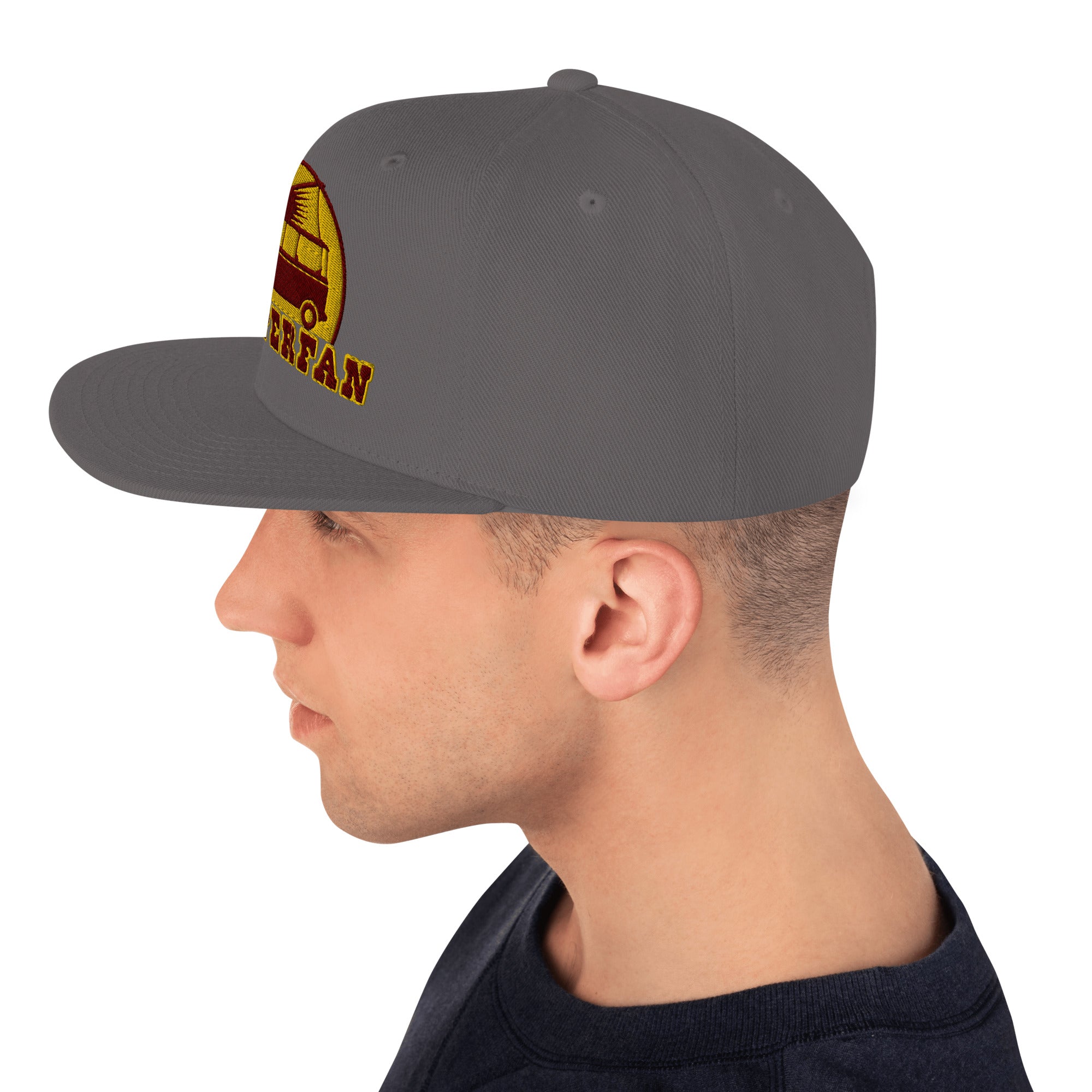 Casquette Snapback Wool Blend Camperfan marroon/yellow
